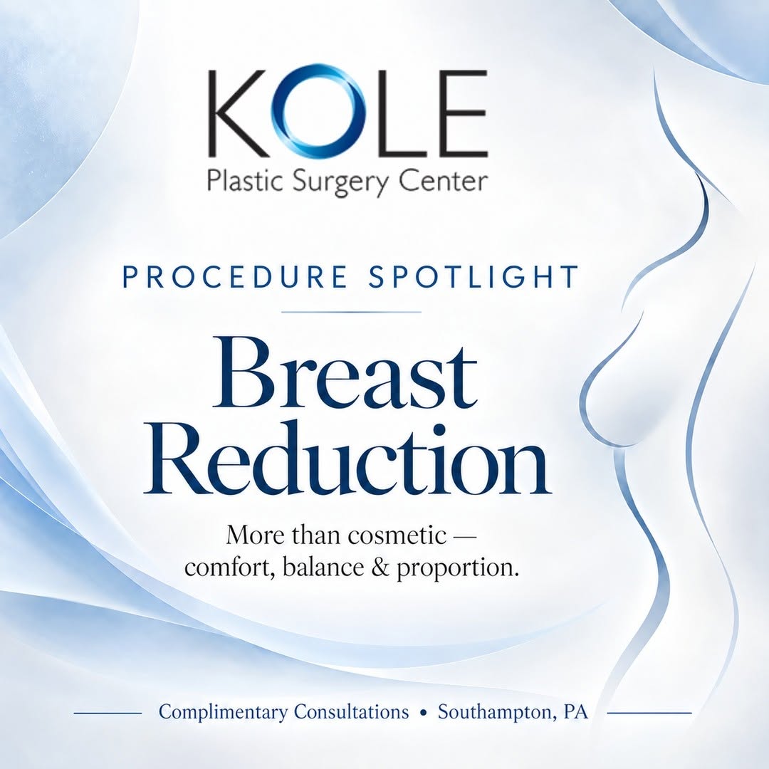Instagram post by Dr. Edward Kole, DO: 𝗣𝗿𝗼𝗰𝗲𝗱𝘂𝗿𝗲 𝗦𝗽𝗼𝘁𝗹𝗶𝗴𝗵𝘁 ✨ 𝗕𝗿𝗲𝗮𝘀𝘁 𝗥𝗲𝗱𝘂𝗰𝘁𝗶𝗼𝗻 Breast reduction can be about much more than changing breast size. F…