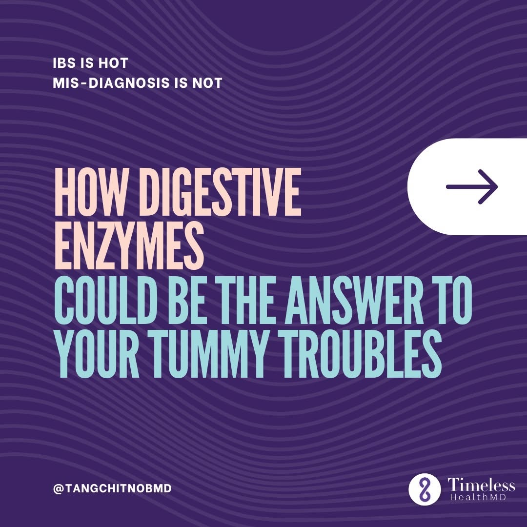 Instagram post by Dr. Edward Tangchitnob: No more tummy troubles calling the shots anymore! Discover how digestive enzymes can give you the upper hand against indigestion and discomf…