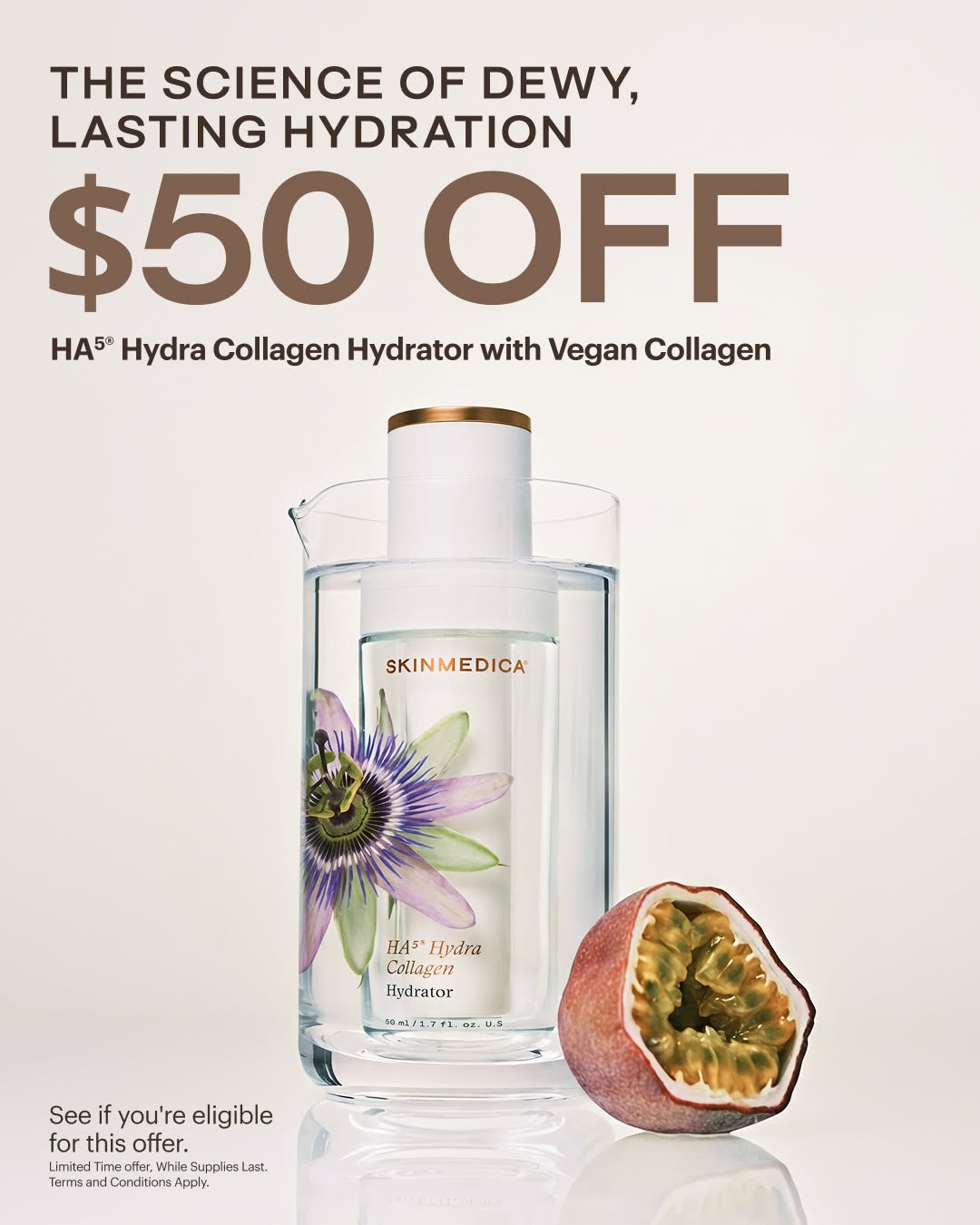 Instagram post by Dr. Edwin C. Pound, III: ✨ Hydrated skin starts here! ✨ Get $50 OFF SkinMedica® HA5® Hydra Collagen Hydrator with Vegan Collagen—designed to deeply replenish hydrati…