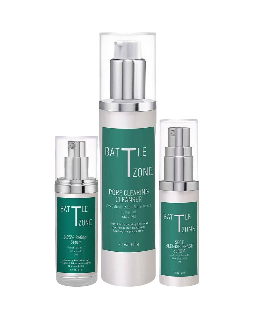 Instagram post by Dr. Eliot Battle: A simple routine, all in one place. The Cultura Acne Kit brings together three BattleZone formulas: the Pore Clearing Cleanser, Spot Blemish…