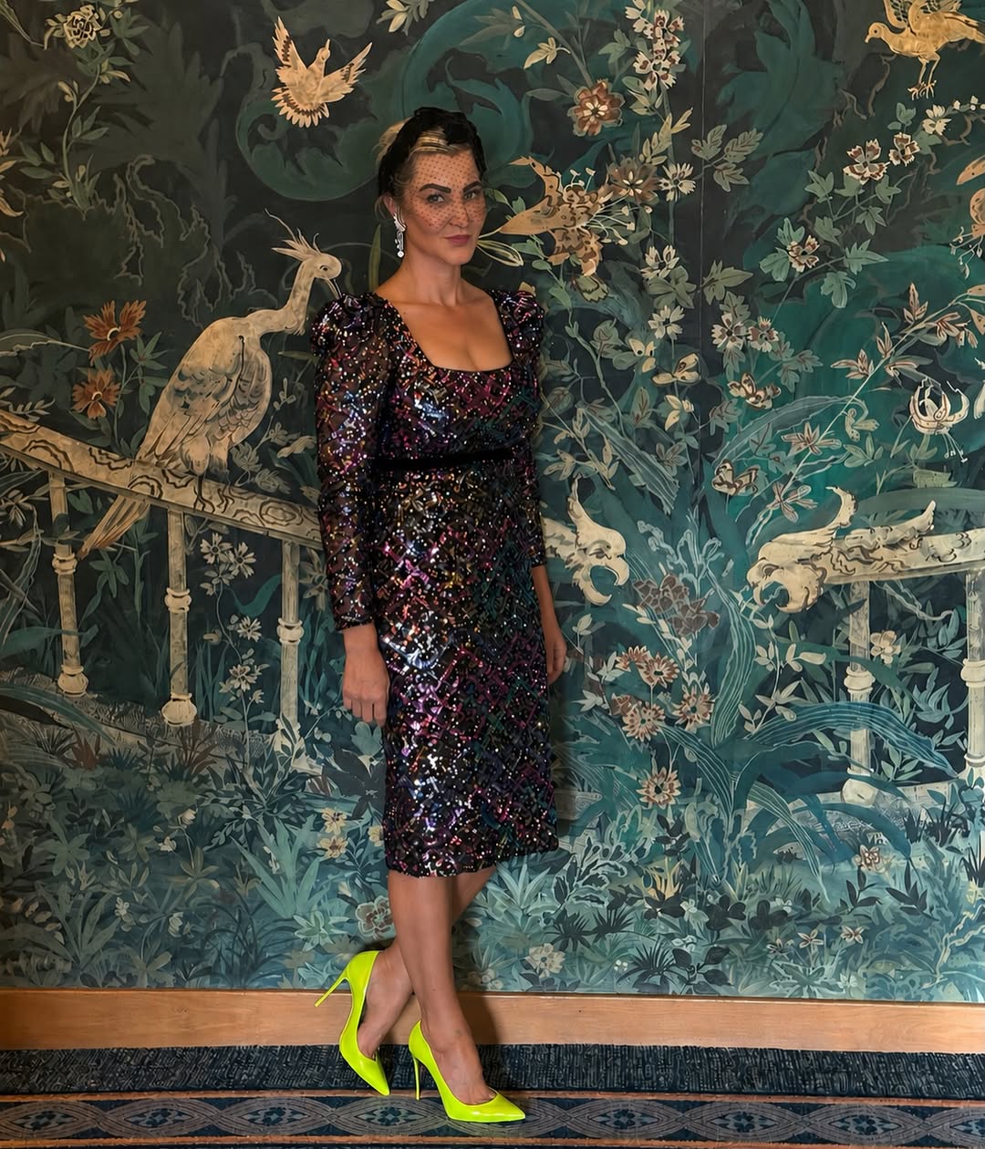 Instagram post by Dr. Elizabeth (Libbi) Finnessy, DDS: I took pause as I slipped these gorgeous neon yellow Louboutins on. For just a second, I caught myself wondering… Are these black-tie enough…