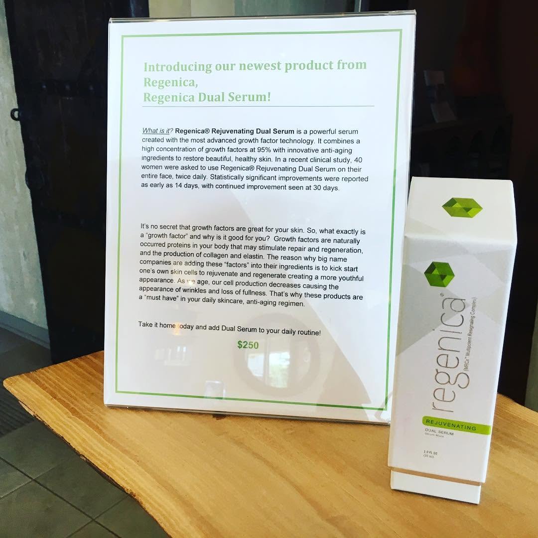 Instagram post by Dr. Elysa Fisher: Is your skin thirsty for nourishment and rejuvenation? Regenica® Rejuvenating Dual Serum is a revolutionary breakthrough in skincare. The tw…