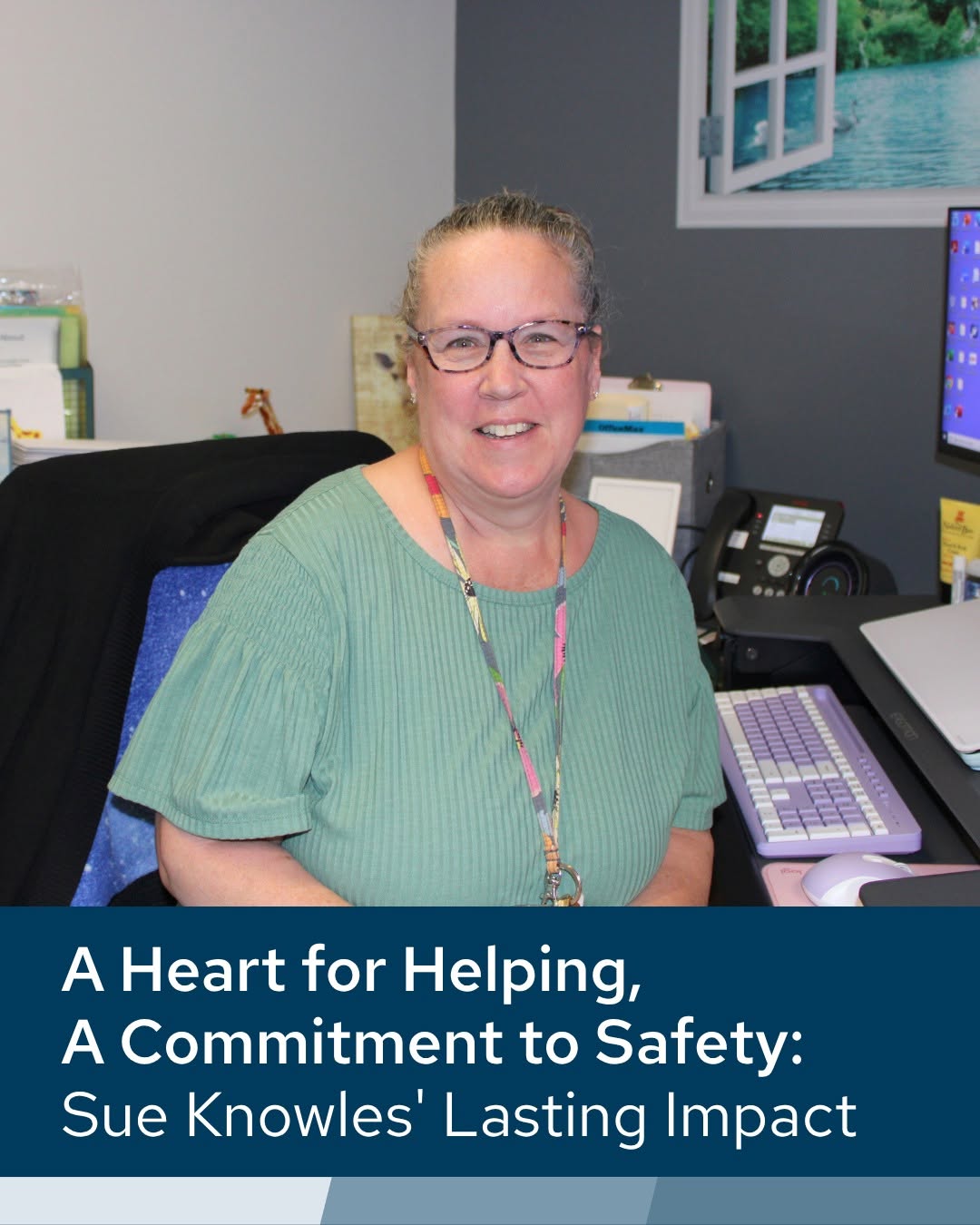 Instagram post by Dr. Emese Kalnoki: When Sue Knowles joined Elliot Health System in 1989 at just 16 years old, she never imagined she'd build a career spanning more than 35 yea…