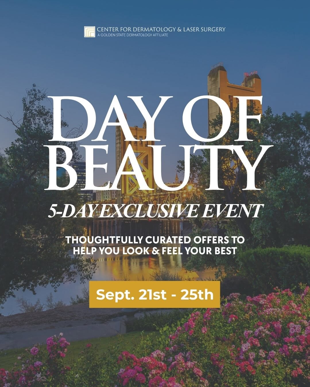 Instagram post by Dr. Emil A. Tanghetti: Our 5 Day Exclusive Event is here, and your skin is going to thank you. September 21st through 25th ONLY, swipe through to see what we have …