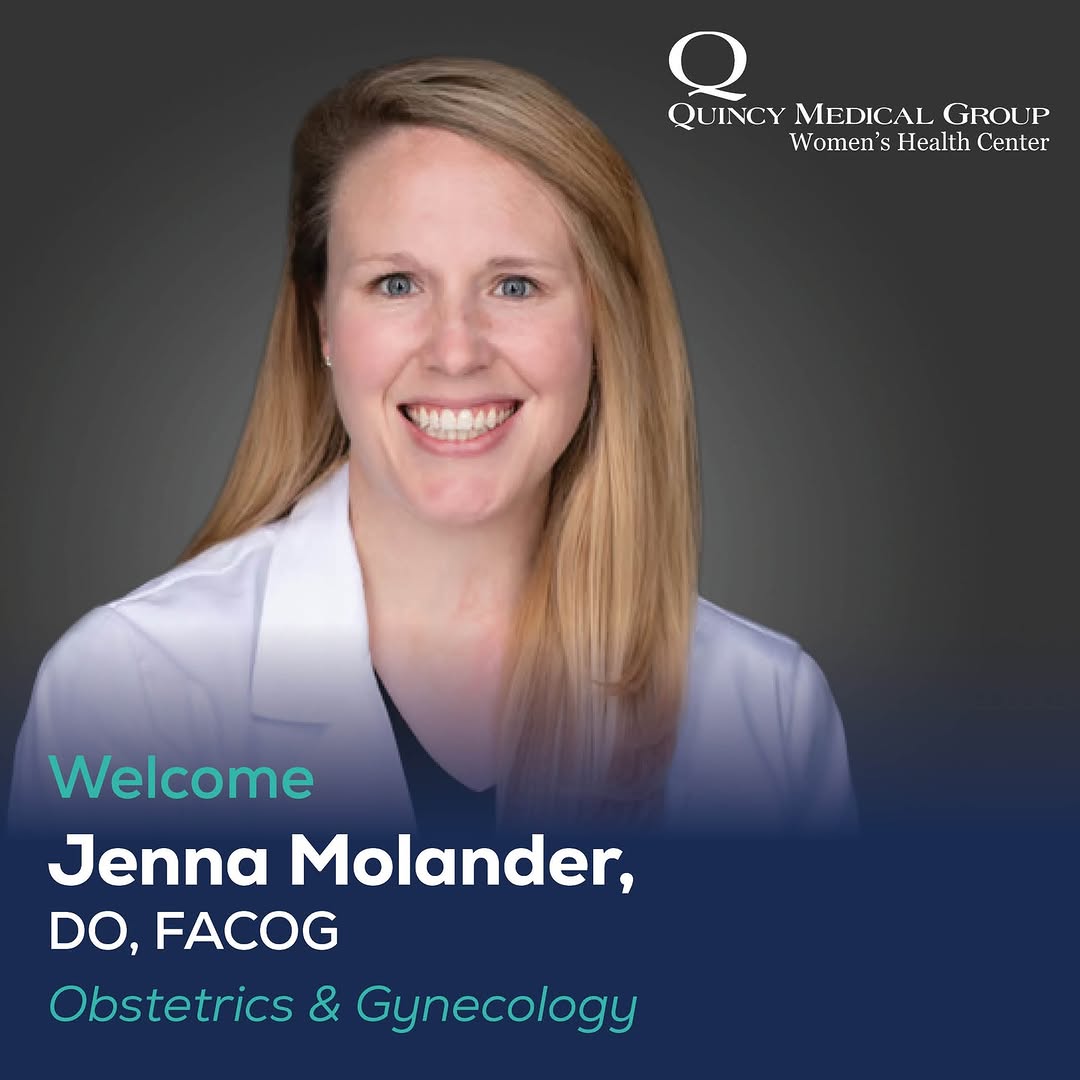Instagram post by Dr. Eric Fynn-Thompson: We’re excited to welcome Dr. Jenna Molander to QMG! Dr. Molander is an OB/GYN joining our Women’s Health Center, where she provides care for…