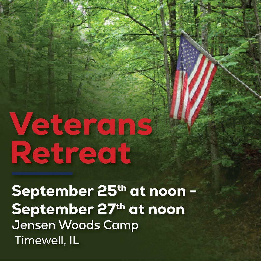 Instagram post by Dr. Eric Fynn-Thompson: Area veterans are invited to a FREE Veterans Retreat! Join us September 25–27 for a peaceful weekend getaway created especially for veterans…