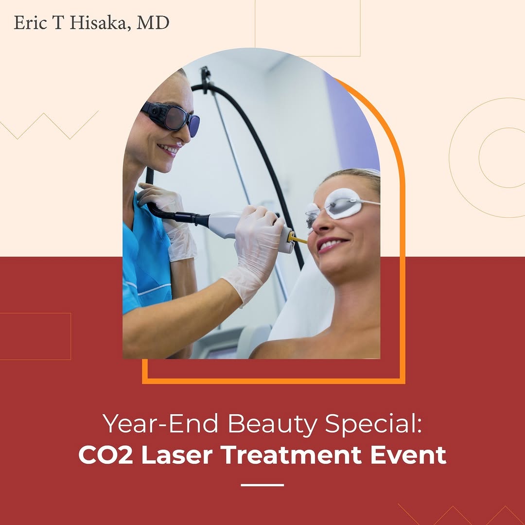 Instagram post by Dr. Eric Hisaka: ✨ Year-End Beauty Special: CO2 Laser Treatment Event ✨ Mark your calendars for December 13th! 📅 Ready to refresh and rejuvenate your skin j…