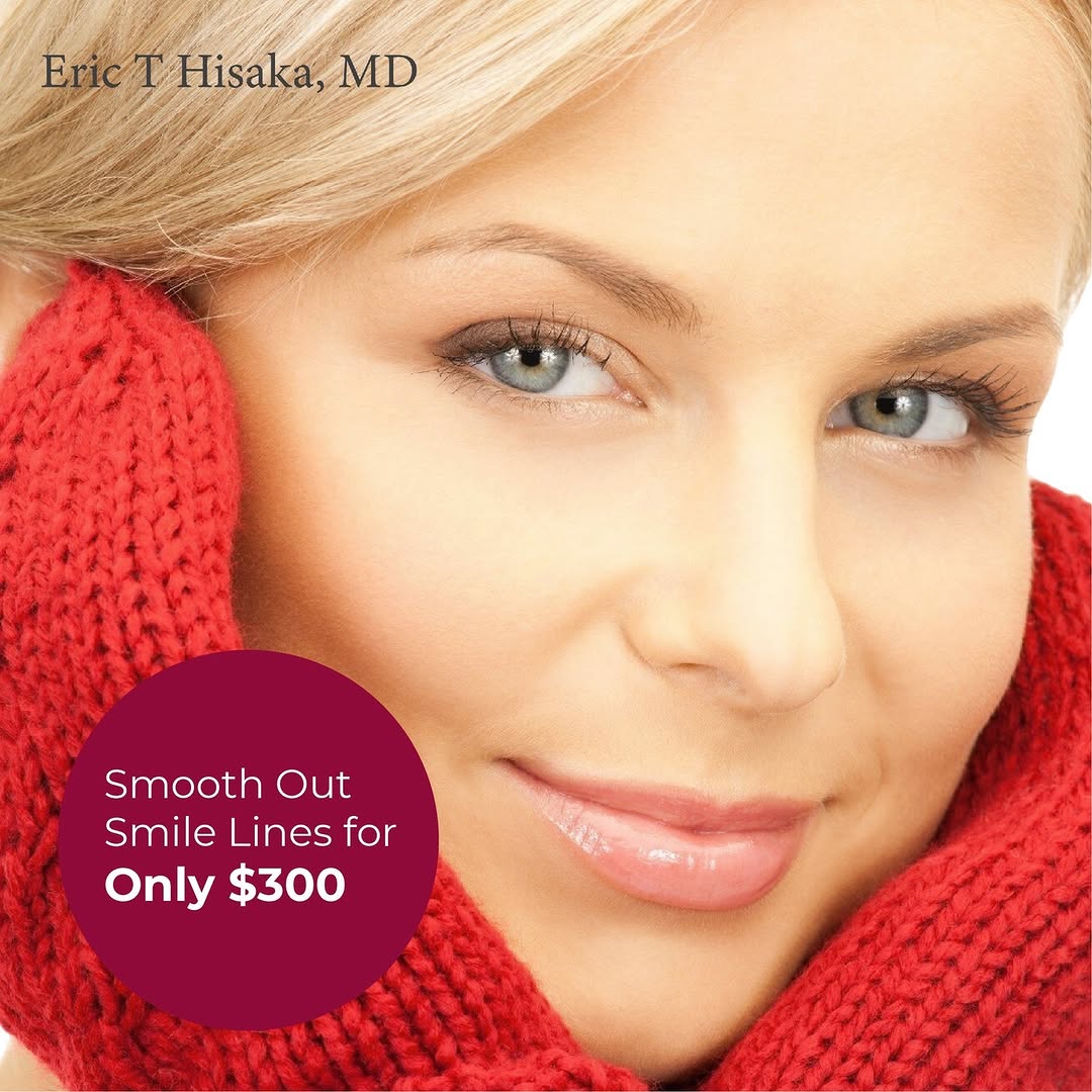 Instagram post by Dr. Eric Hisaka: 🌟 Revitalize Your Smile with Our $300 Special! 🌟 Are those smile lines (nasal labial folds) starting to make you feel less confident? At D…