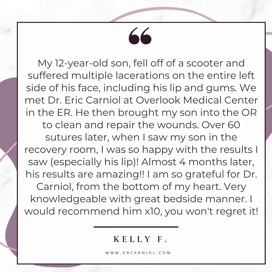 Instagram post by Dr. Eric T. Carniol: TESTIMONIAL TUESDAY✨ We’re overjoyed to hear such wonderful feedback! Thank you for your trust and support. It means the world to us! 😊 Are…