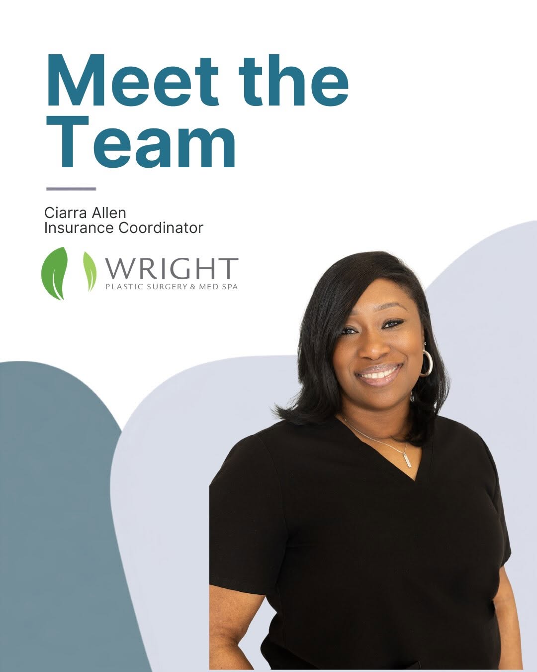 Instagram post by Dr. Eric Wright: The Insurance Duo MEET THE TEAM: Ciarra Allen 🛠️ Role: Insurance Patient Care Coordinator 💡 What they actually do: Coordinates all insuran…