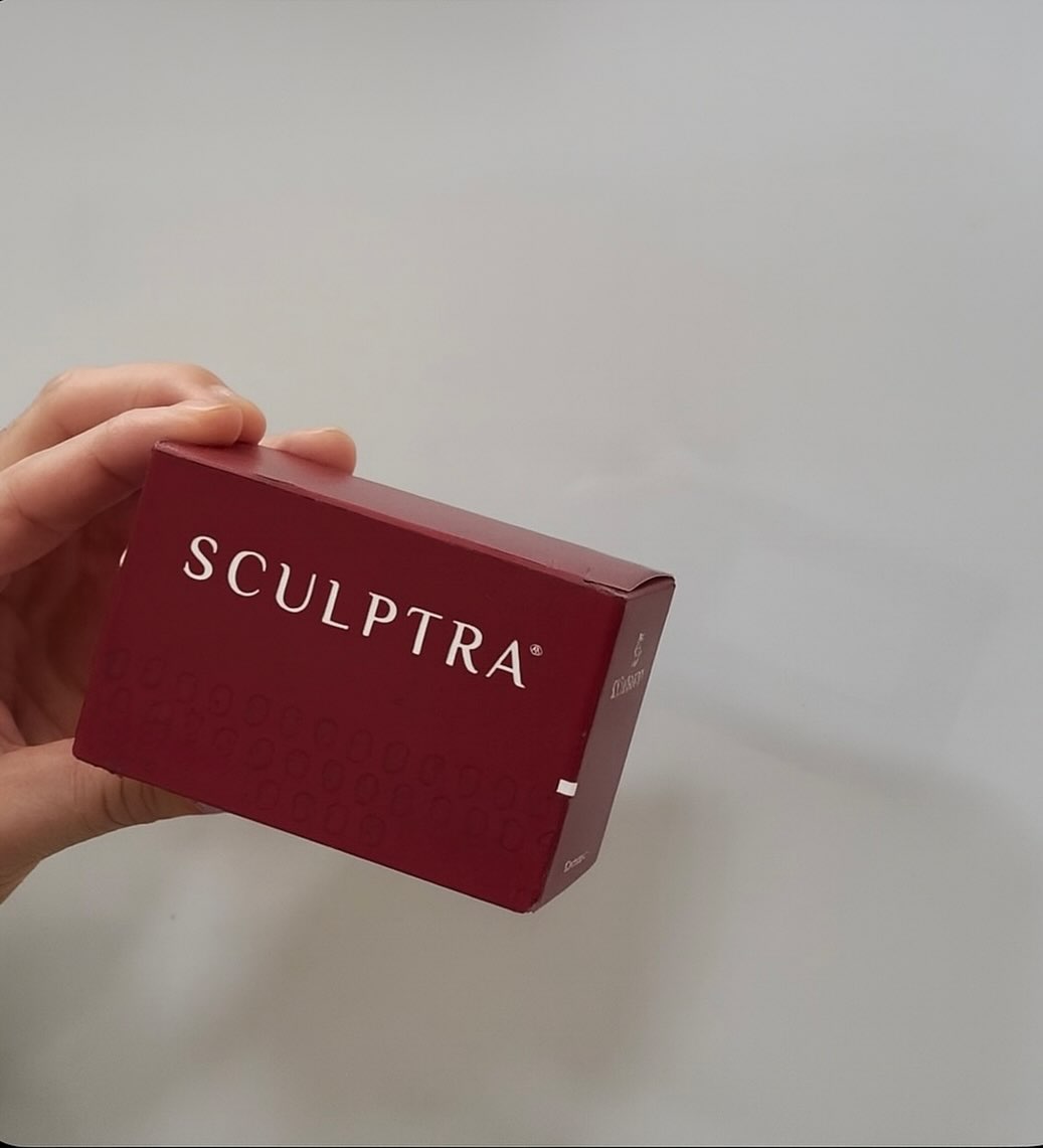 Instagram post by Dr. Eric Wyble: SCULPTRA builds collagen over time, FILLER gives instant volume. •Sculptra = slow + natural. •Filler = quick + plump. ——————————————————————…