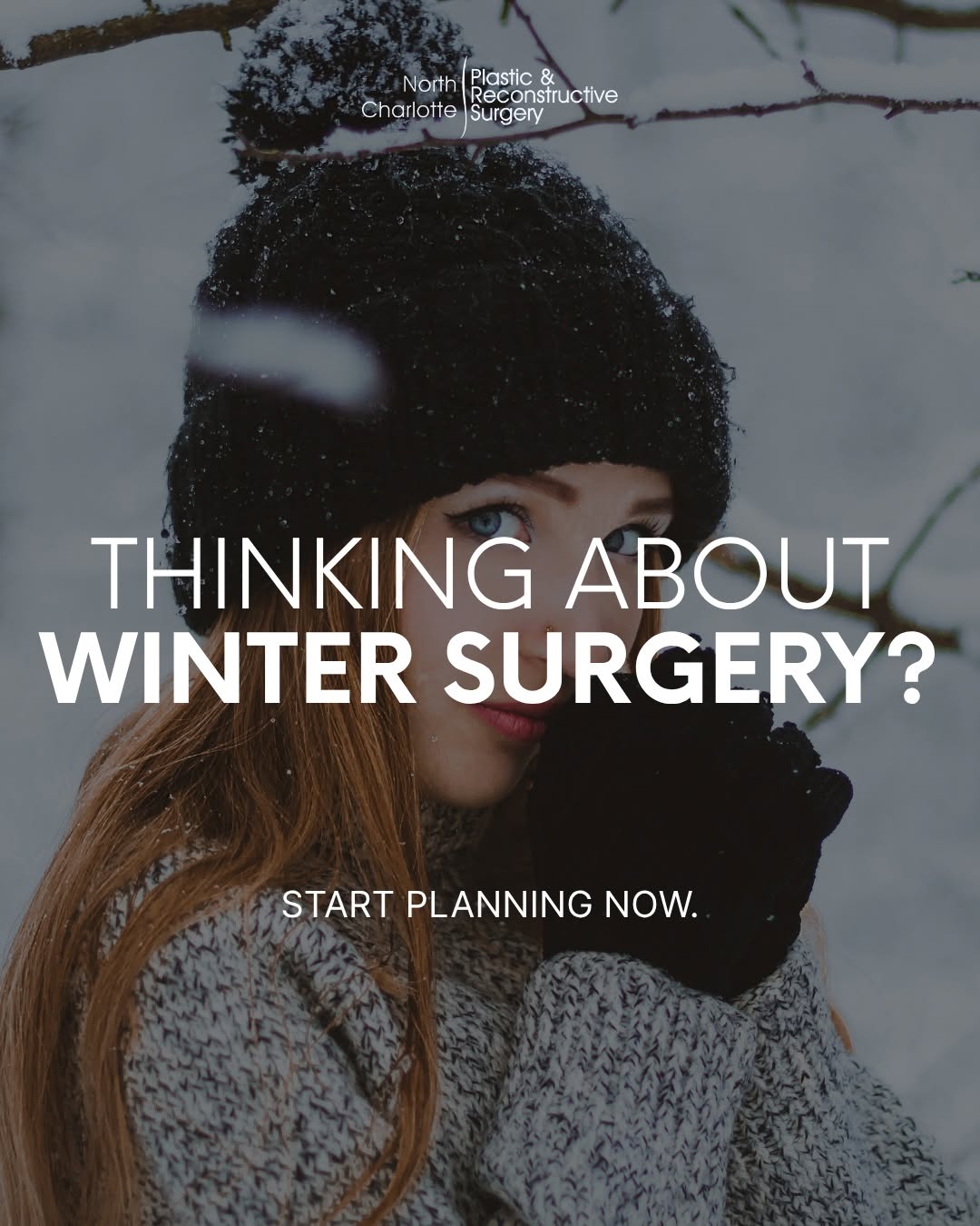 Instagram post by Dr. Erik Miles: Why do so many patients consider plastic surgery during the winter? Cooler temperatures and layered clothing may make parts of recovery feel…
