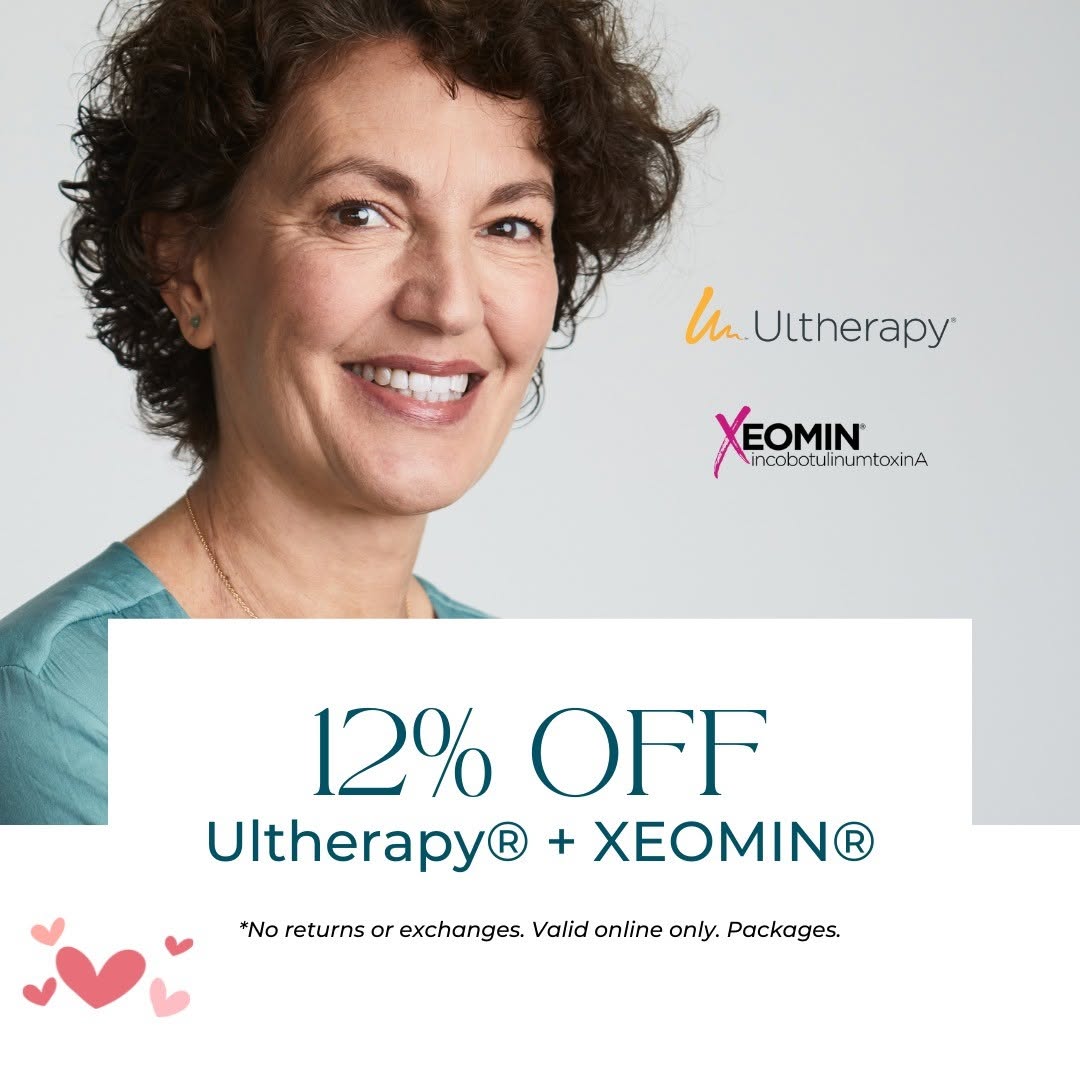 Instagram post by Dr. Esther Chen: February Special 12% Off Ultherapy + Xeomin