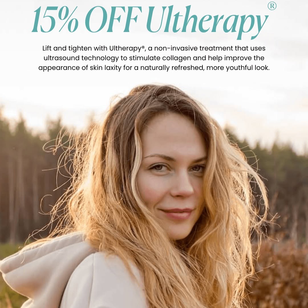 Instagram post by Dr. Esther Chen: 15% Off Ultherapy in September 2026!