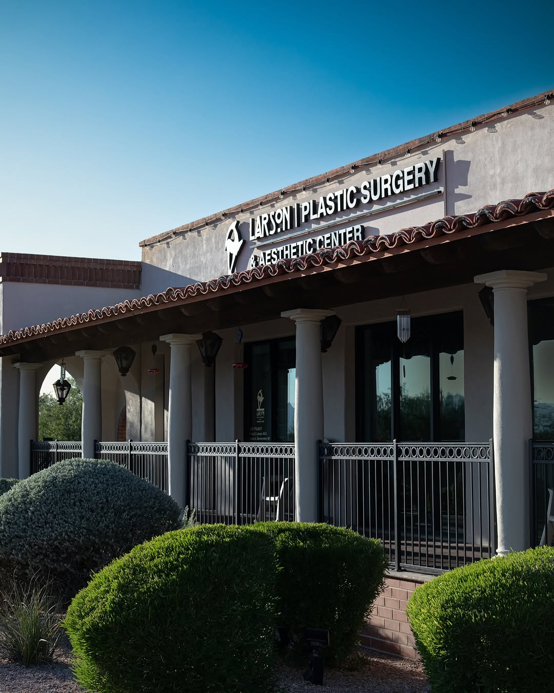 Instagram post by Dr. Ethan E. Larson: Welcome to Larson Plastic Surgery, located at 7005 N Oracle Rd, where the warmth of the southwest meets state-of-the-art aesthetic care. Fro…