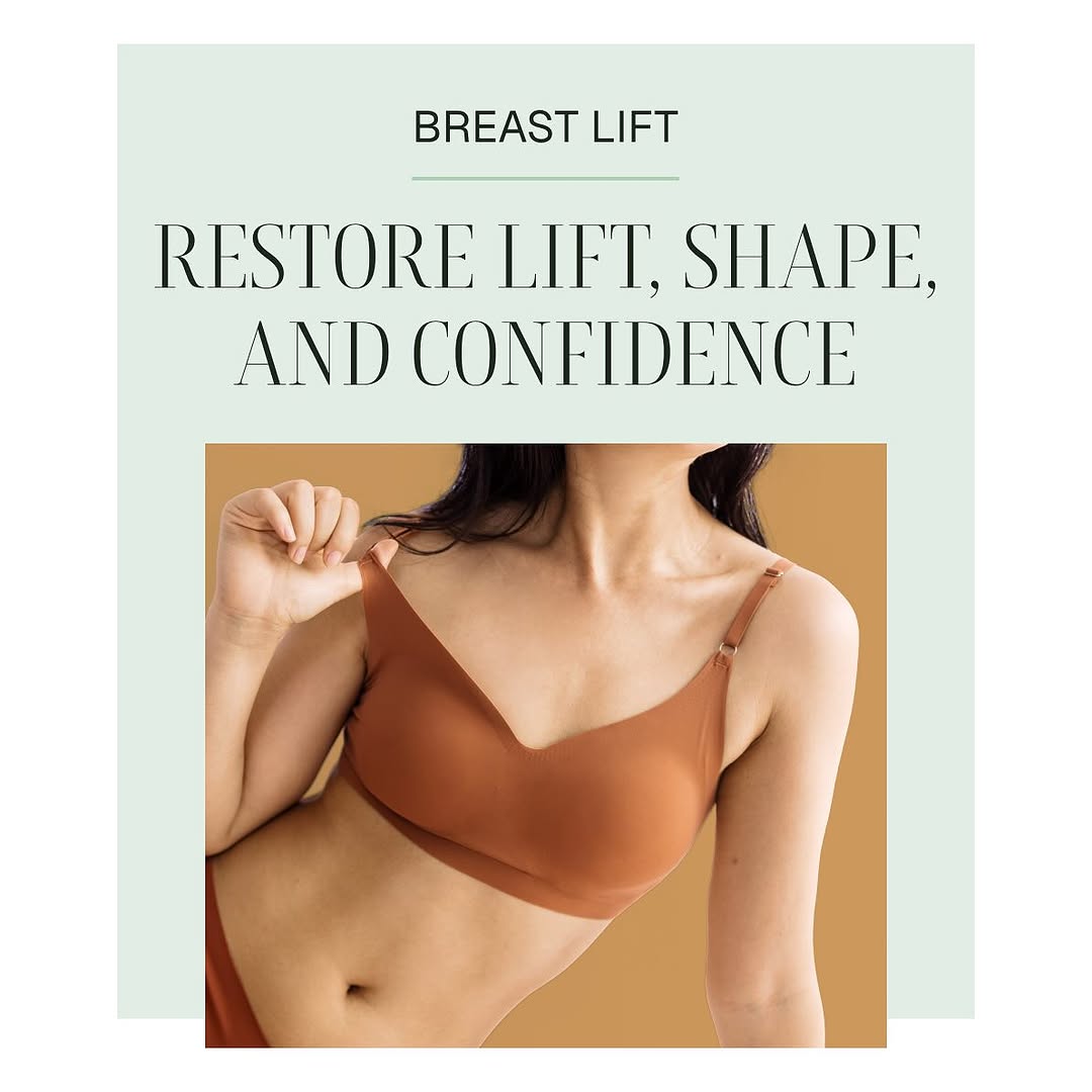 Instagram post by Dr. Ethan E. Larson: “Time, pregnancy, and weight changes can impact breast shape, but a breast lift can help restore a youthful, natural contour. By removing ex…