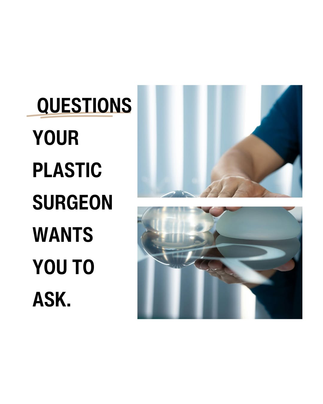 Instagram post by Dr. Fadi Chahin: Thinking about breast implants? Start by asking the right questions. Breast augmentation is one of the most personalized procedures in plast…
