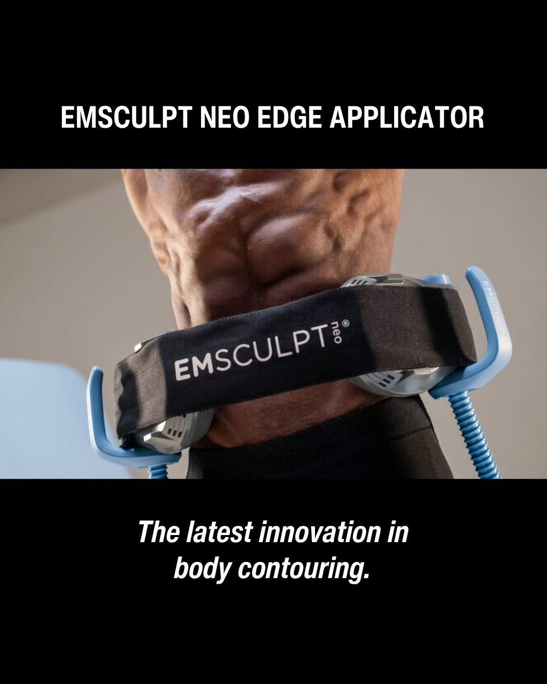 Instagram post by Dr. Fadi Chahin: Looking to define your waistline even further? The EMSCULPT NEO Edge Applicator is designed to target the flanks and obliques, areas that ca…