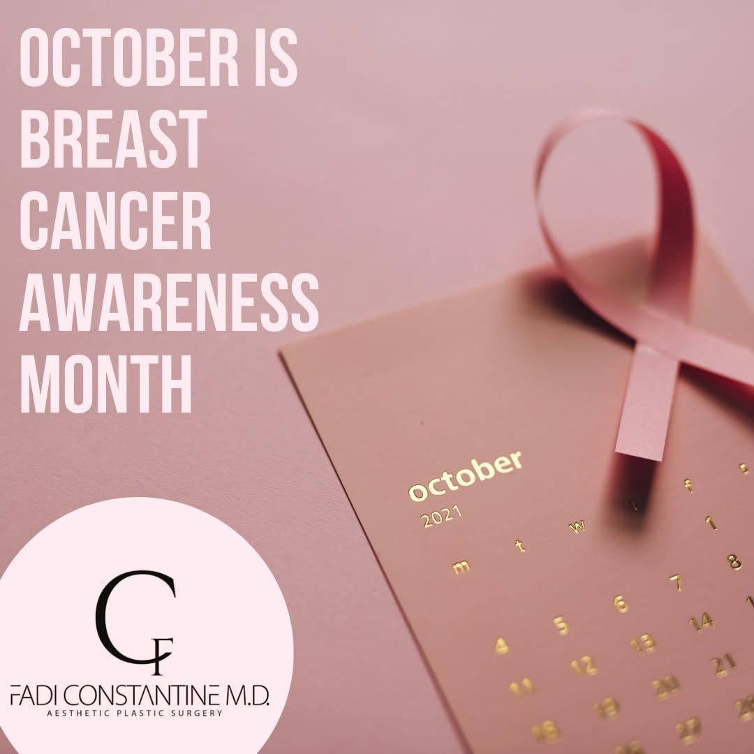 Instagram post by Dr. Fadi Constantine: It’s October which means it’s officially National Breast Cancer Awareness Month! We want to give a big shout out and show of support to all …