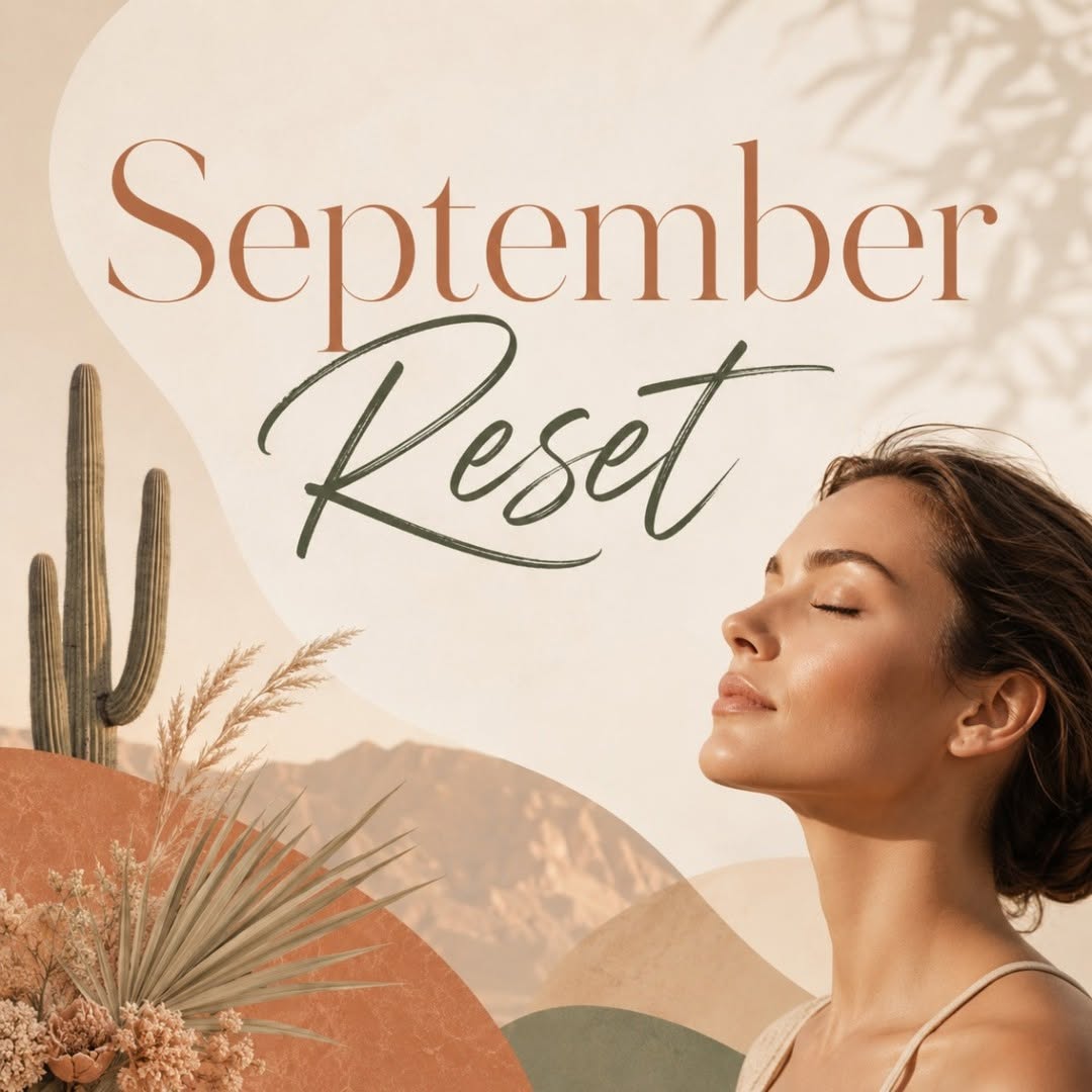 Instagram post by Dr. Farhan Taghizadeh: 🍂 SEPTEMBER RESET starts now. Summer was busy. Now it’s time to take a little time for **YOU. ✨ Refresh your skin, restore your glow, and s…
