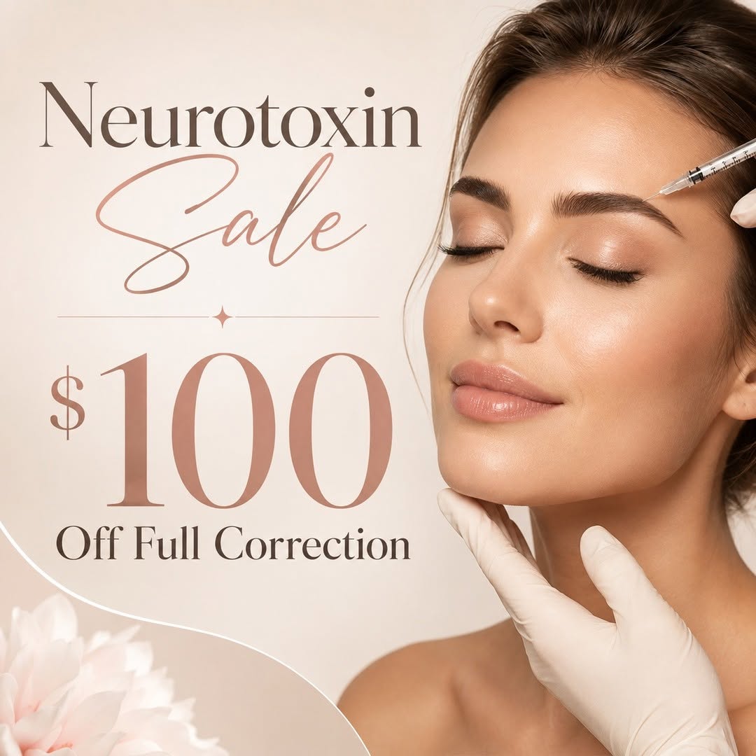 Instagram post by Dr. Farhan Taghizadeh: Smooth, refresh & feel like yourself again ✨ For a limited time, receive $100 OFF a Full Correction Neurotoxin treatment. A little refresh c…