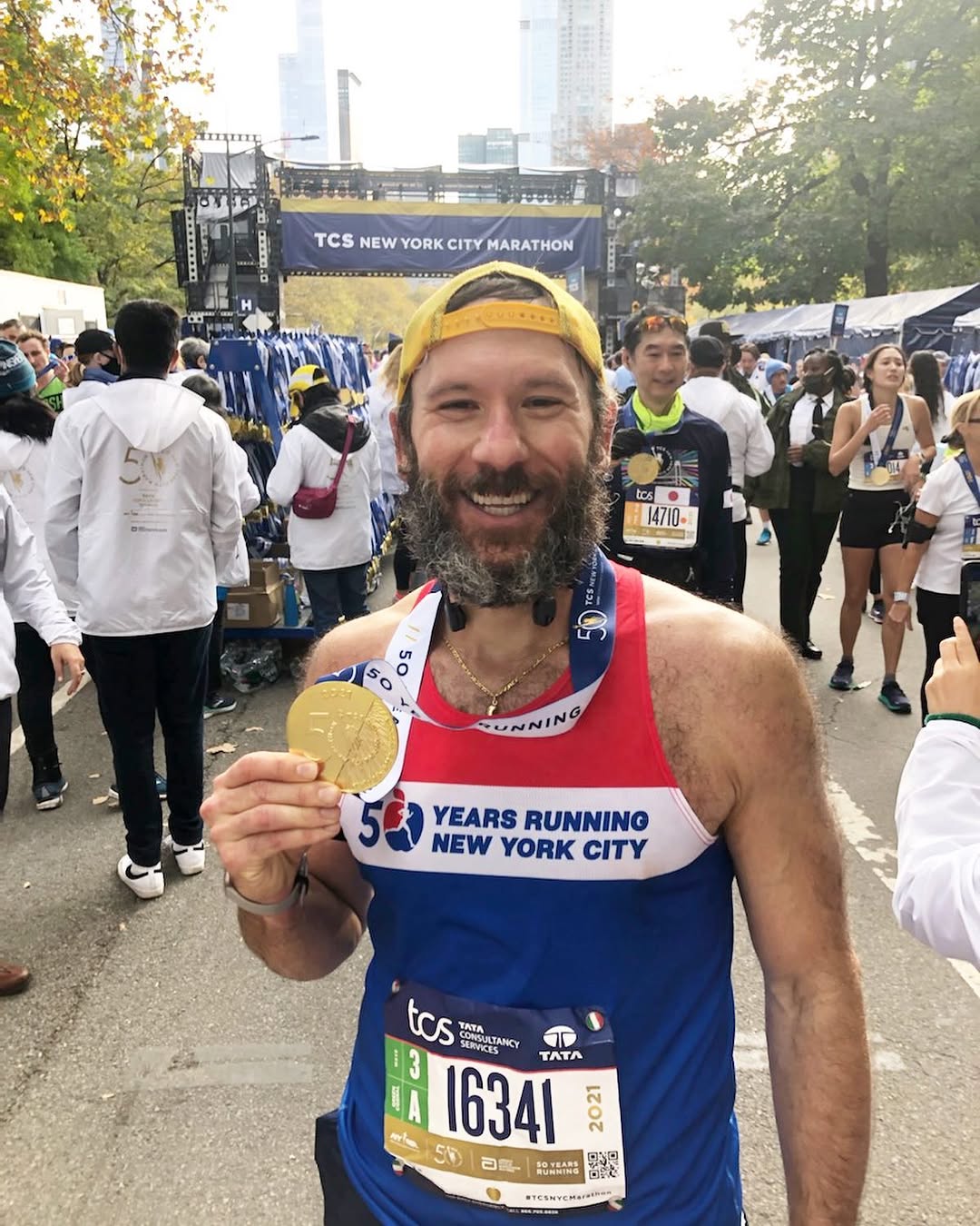 Instagram post by Dr. Frank Orlando: What a Sunday! Shoutout to those who came out to support. Legs are still sore, but wow it was all worth it. 🏃♂️🏃♂️🏃♂️👟👟 #marathon #n…