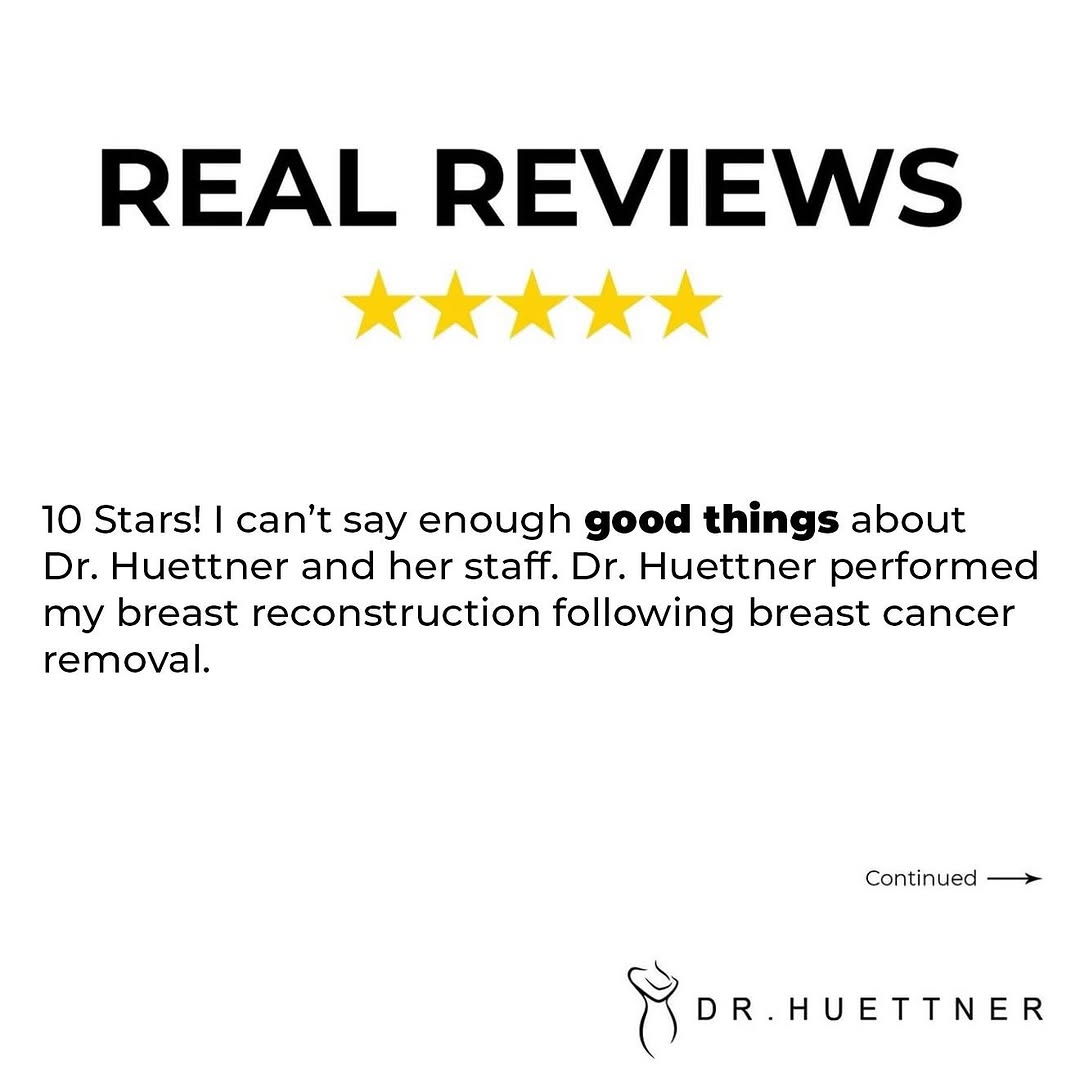 Instagram post by Dr. Franziska Huettner: Real patients. Real results. Real reviews. A lovely review my amazing patient left. So thankful! Interested in exploring treatment options f…