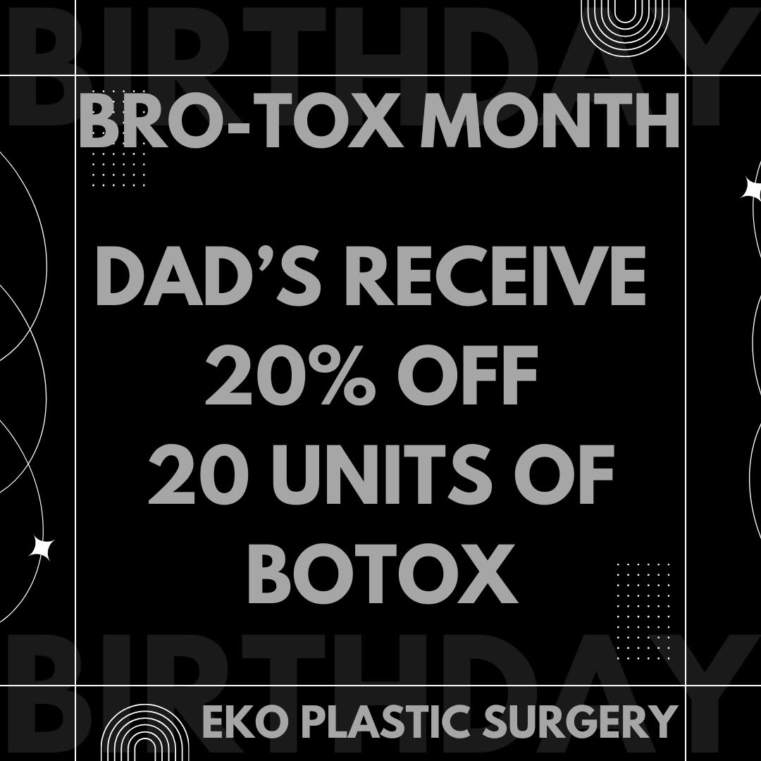 Instagram post by Dr. Frederick Eko: Happy Father's Day Month!!✨ Call Eko Plastic Surgery @ 760.249.2222 to schedule your BOTOX appointment today! #EkoMediSpa#EkoPlasticSurgery#…