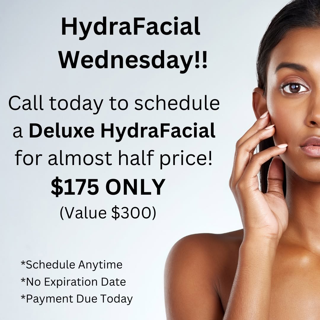 Instagram post by Dr. Frederick Eko: HYDRAFACIAL WEDNESDAY!!!!!!!!!!!!! Purchase a DELUXE HYDRAFACIAL for ONLY $175 TODAY!!! Cleanse, Exfoliation, Peel, Extractions, 2 Correctiv…