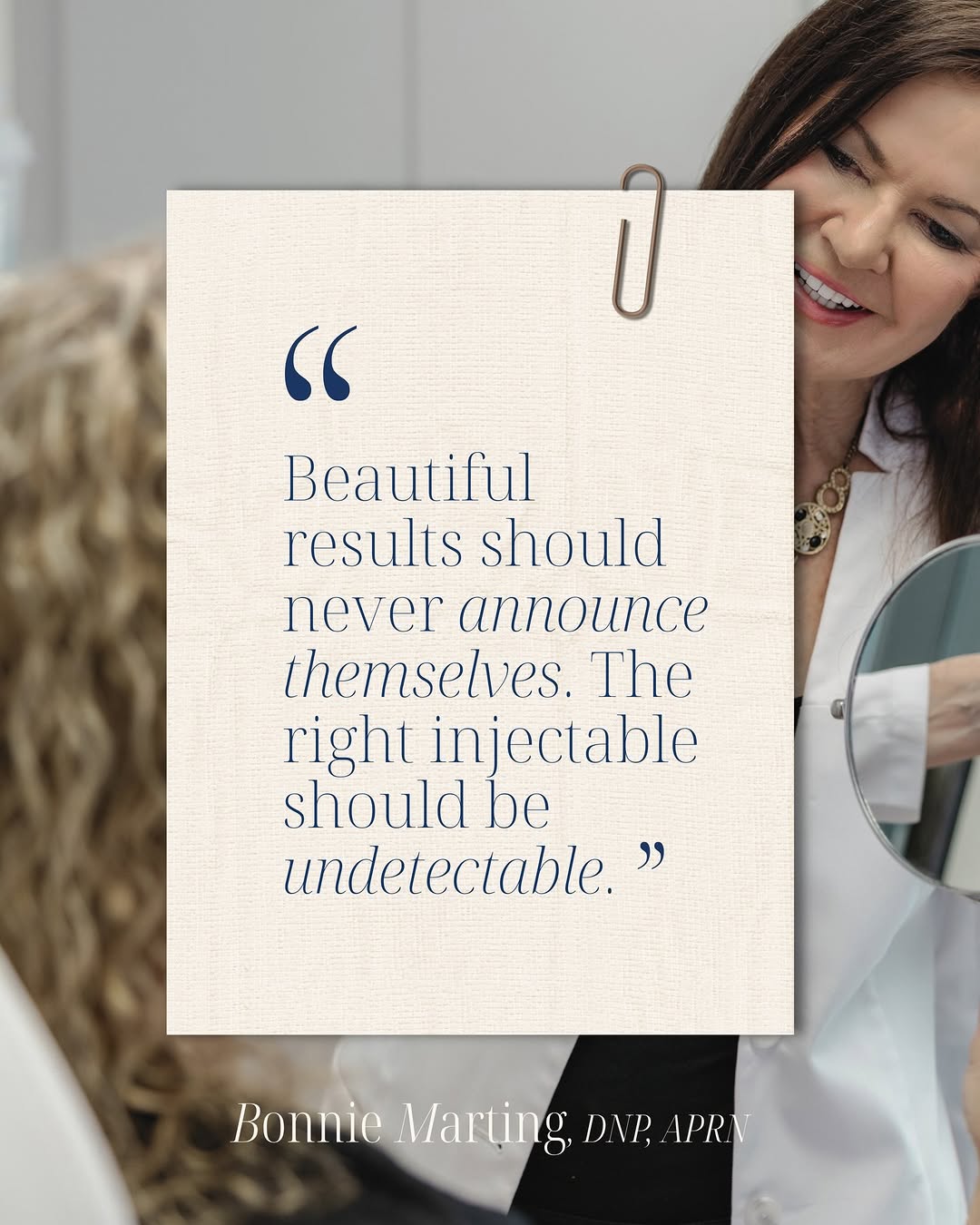 Instagram post by Dr. Fredric M. Barr: Not every aesthetic treatment should be obvious. The most beautiful results don’t change who you are—they simply restore what time has gradu…
