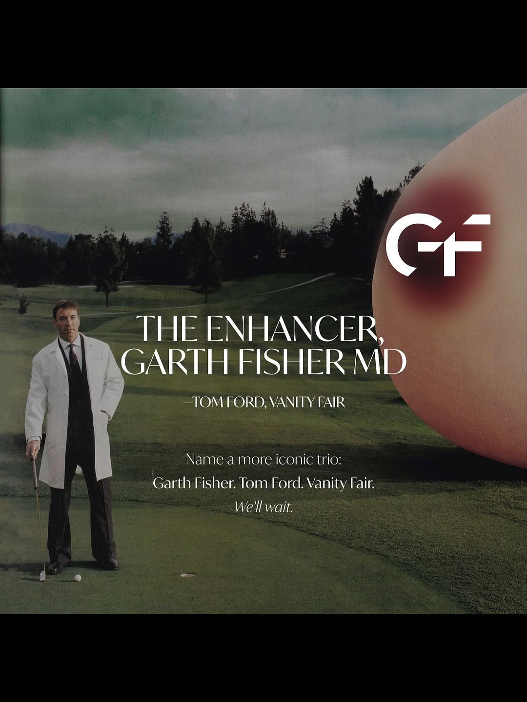 Instagram post by Dr. Garth Fisher: From the pages of Vanity Fair’s special edition—Tom Ford’s Hollywood. Legendary designer Tom Ford named Garth Fisher, MD “The Enhancer”, rec…