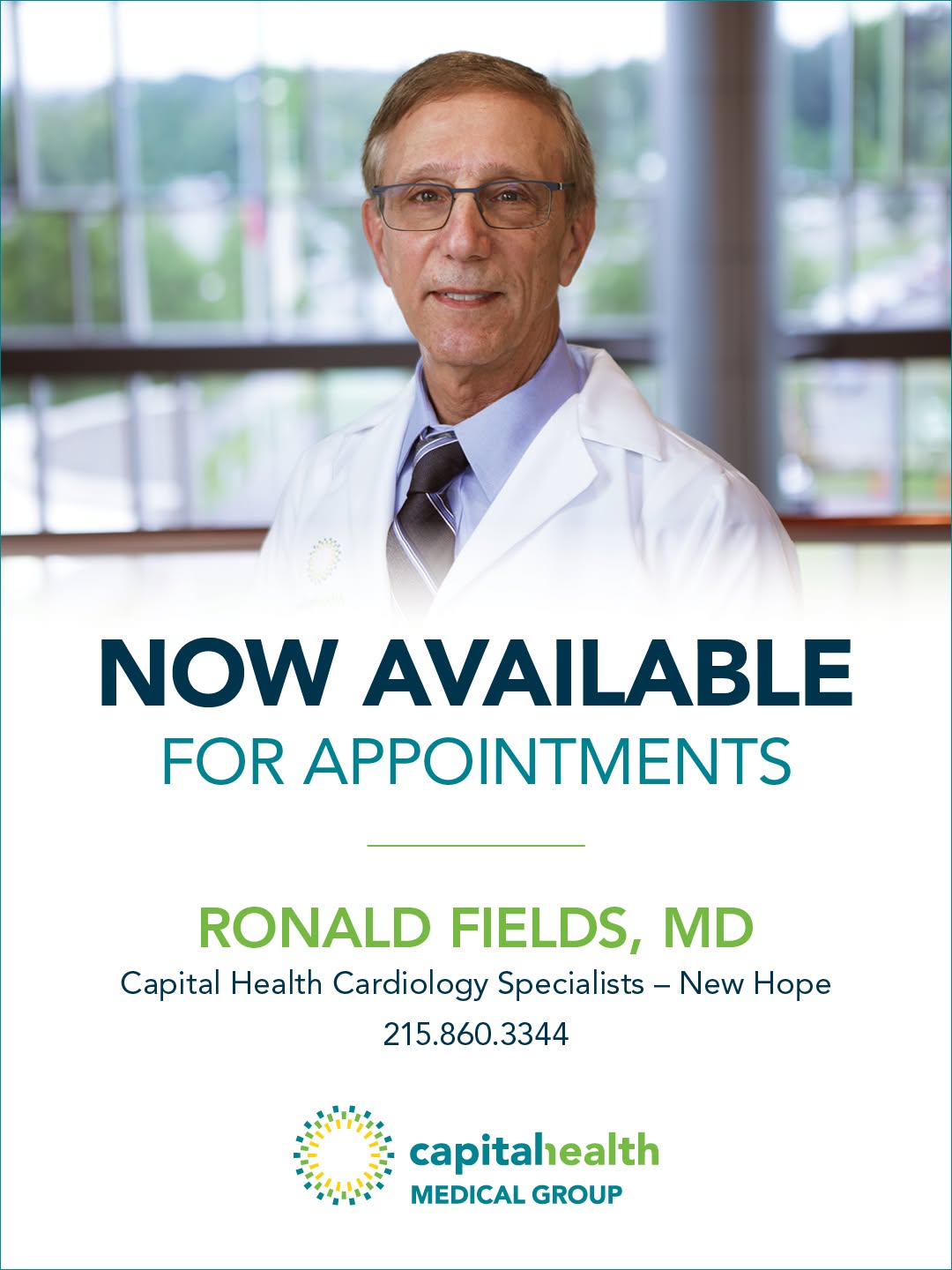 Instagram post by Dr. Gary A. Tuma: Dr. Ronald Fields, a triple board certified interventional cardiologist at Capital Health Cardiology Specialists, is now seeing patients in …