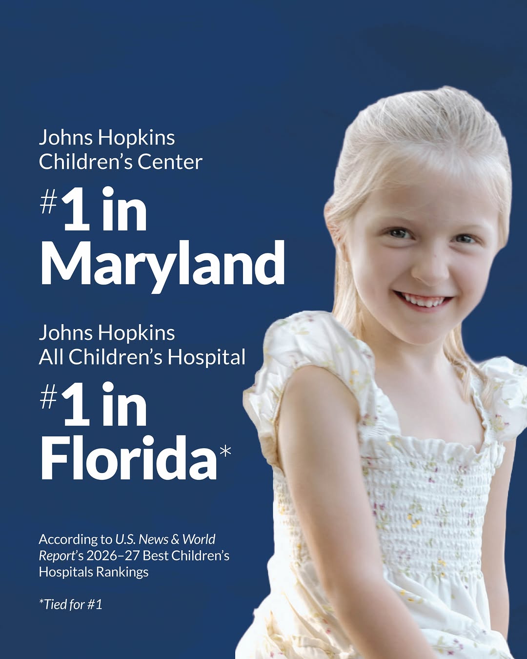 Instagram post by Dr. Gedge David Rosson: Pediatric specialties at both @hopkinschildrens and @hopkinsallchildrens are again recognized in U.S. News & World Report’s annual list of B…