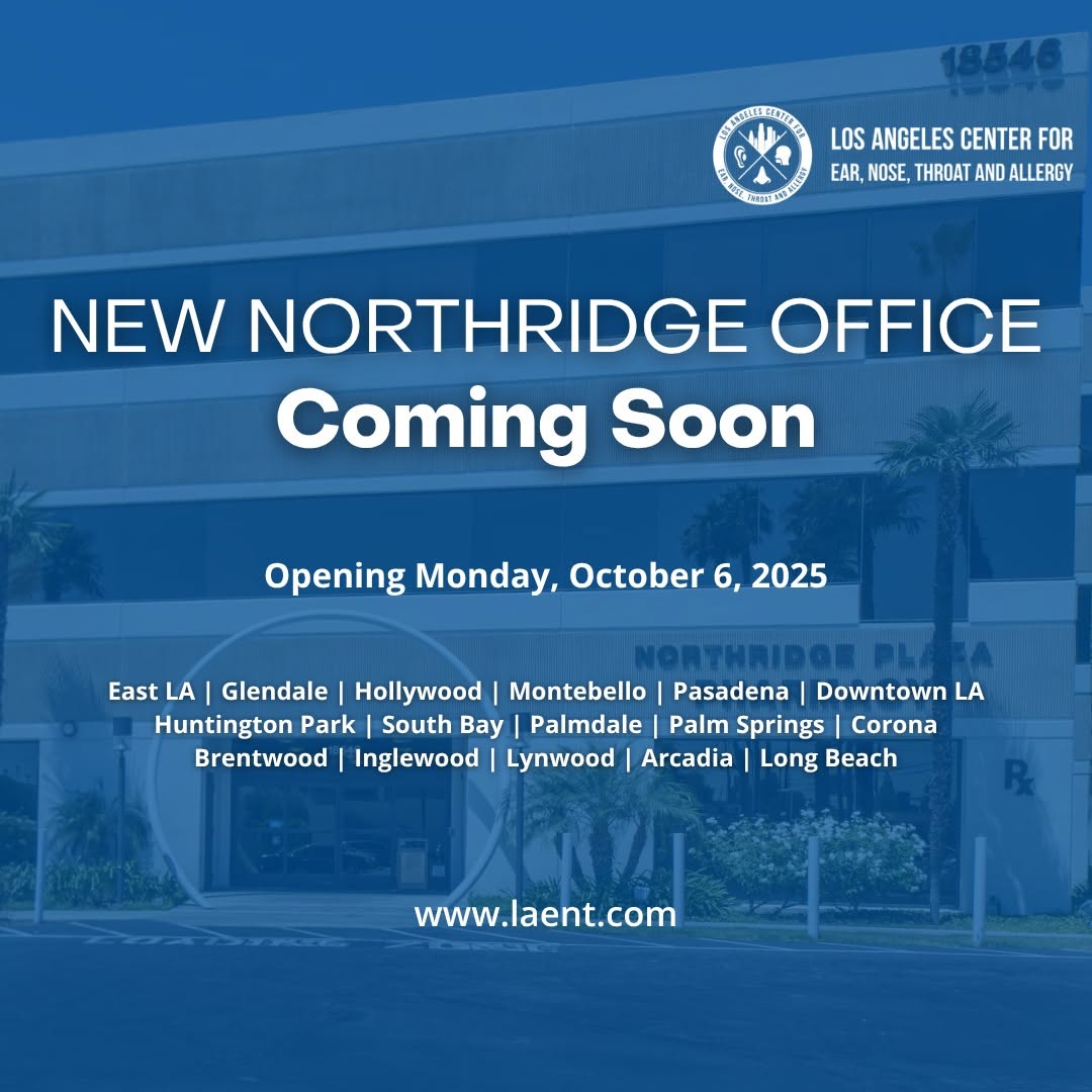 Instagram post by Dr. Geoff Trenkle, DO: Our newest ENT clinic is opening on October 6, 2025 in Northridge! Get ready for expert ear, nose, and throat care at: 📍 18546 Roscoe Blvd,…