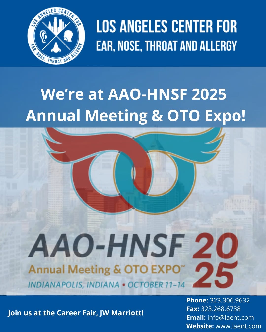 Instagram post by Dr. Geoff Trenkle, DO: We’ve touched down in Indianapolis for the @aaohns 2025 Annual Meeting & OTO Expo! ✈️🌟 Such an exciting weekend to connect with colleagues,…