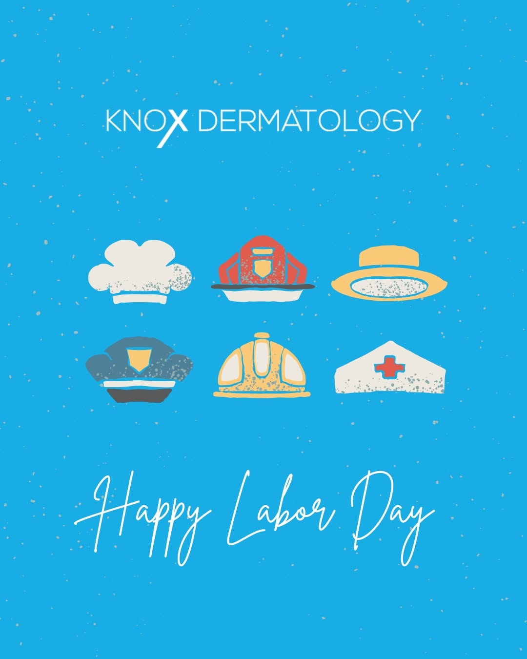 Instagram post by Dr. George A. Wooming: Happy Labor Day from Knox Dermatology! 🇺🇸 Today, we celebrate the hard work and dedication of workers in every profession who help keep ou…