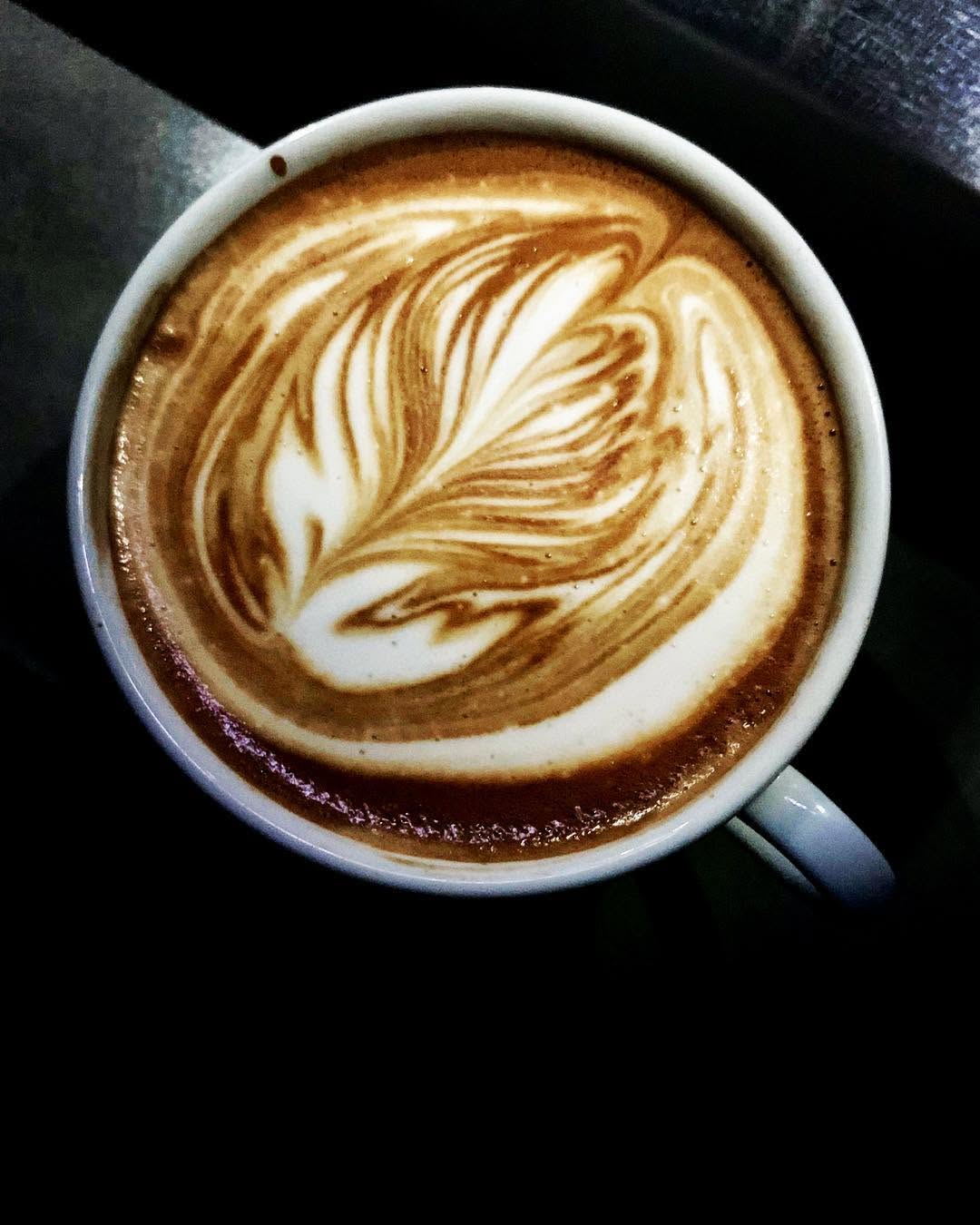 Instagram post by Dr. George Branning: Early hump day latte. #humpday🐫 #humpdaycoffee #latteporn #mindful