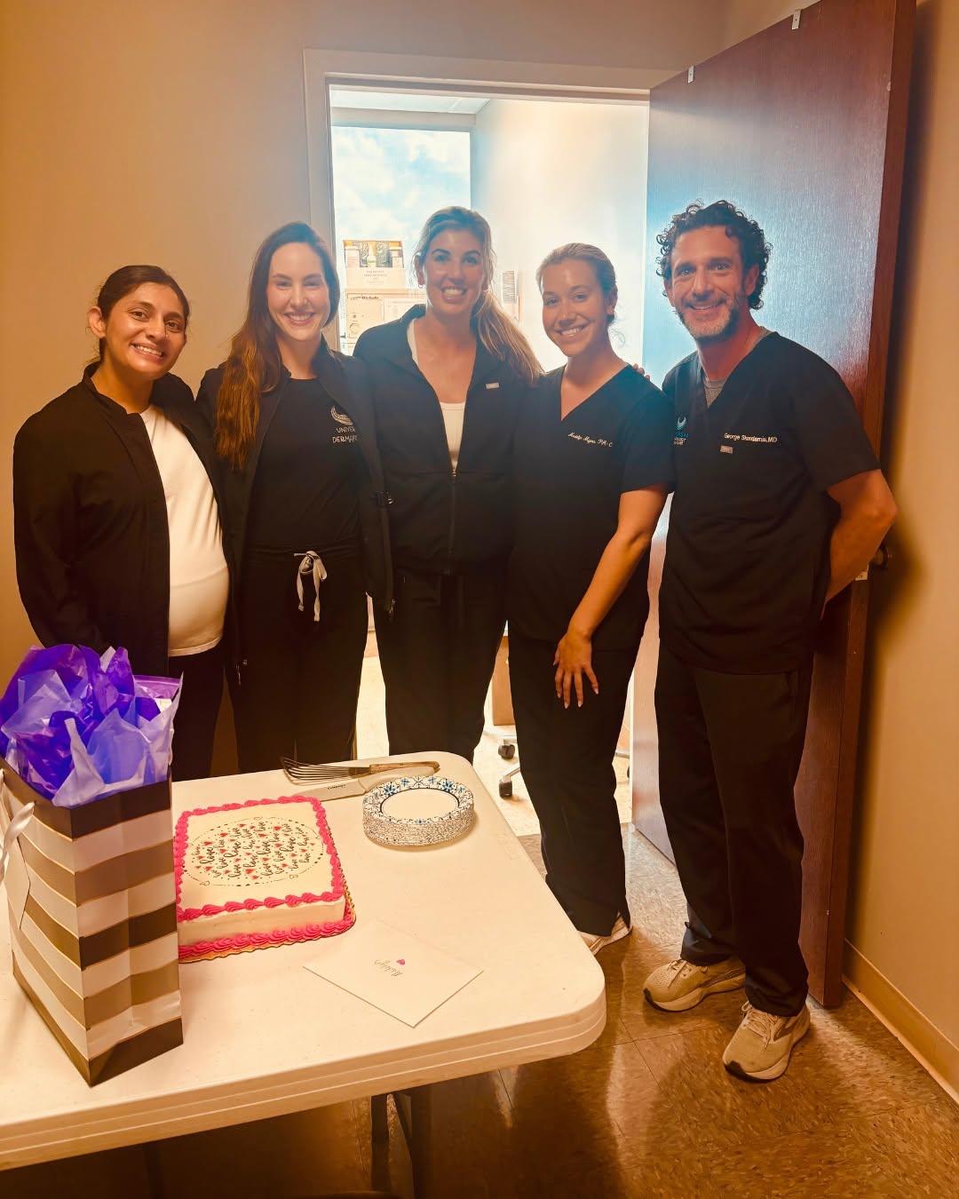 Instagram post by Dr. George C. Skandamis: We’re sending our best wishes to Madelyn, our physician assistant, as she prepares for her wedding this weekend! We are so excited for her a…