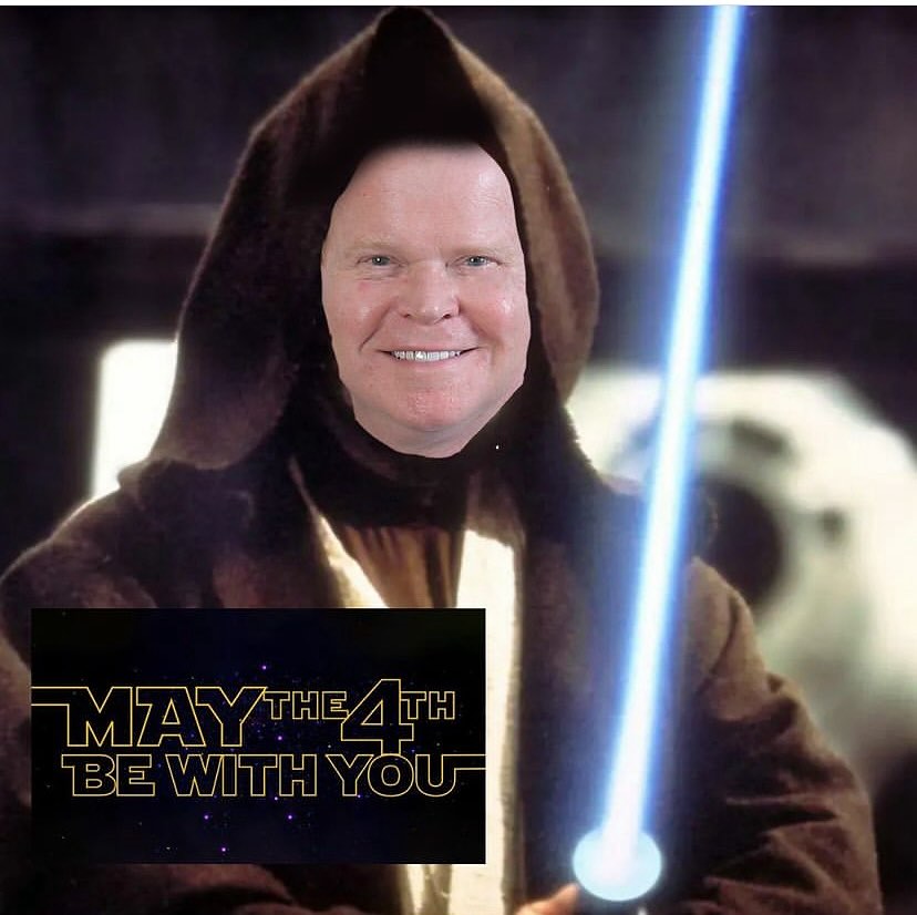 Instagram post by Dr. George H. Pope: Never gets old…May the Fourth be with you!