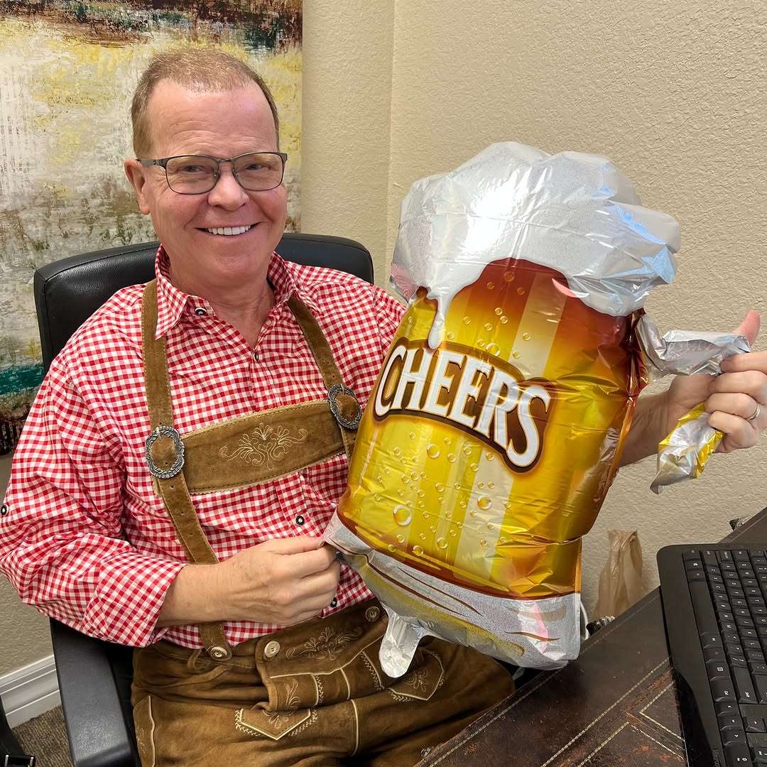Instagram post by Dr. George H. Pope: We want your vote! Today is Election Day so tell us which Halloween costume you liked best: Dr. Pope as the Oktoberfest guy, as Hugh Hefner,…