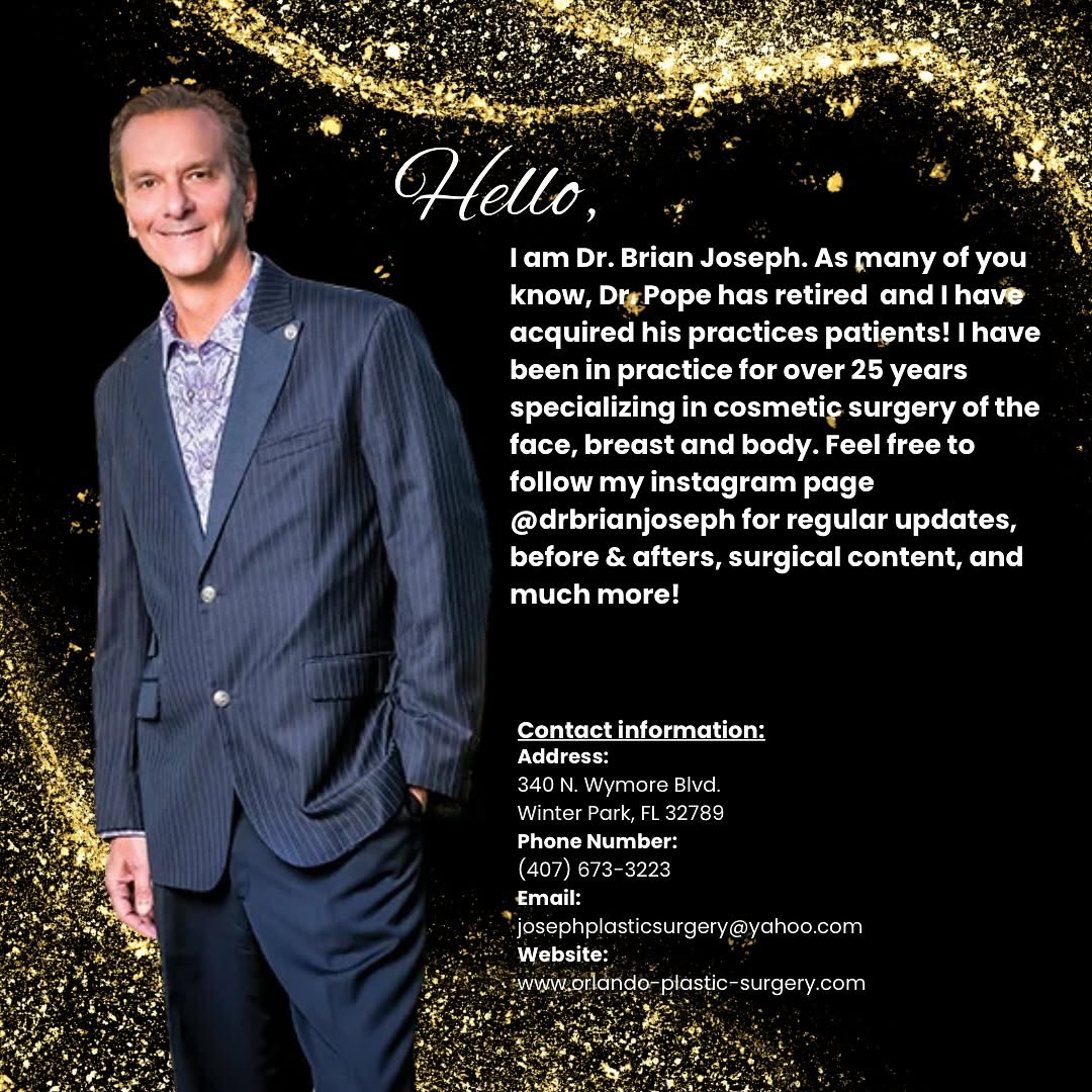 Instagram post by Dr. George H. Pope: Follow @drbrianjoseph for Park Avenue Plastic Surgery & Spa.