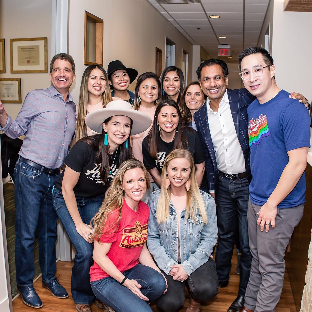 Instagram post by Dr. George Shashoua: Just sharing a bunch of smiling faces to help get us through these times! Austin, TX we will pull through! ☺️ stay home and stay healthy ATX…