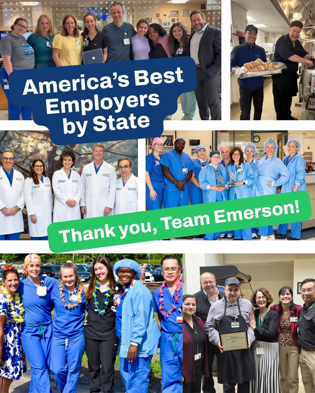 Instagram post by Dr. Gert-Paul Walter: For the third year in a row, Forbes recognized Emerson Health as one of America’s Best Employers by State! The annual list is based on an in…