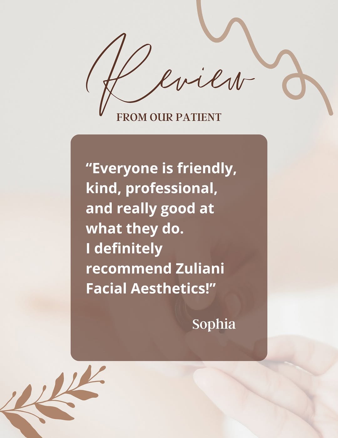 Instagram post by Dr. Giancarlo Zuliani: We are so grateful for our amazing patients and their kind words! Thank you for trusting our team and taking the time to share your experien…
