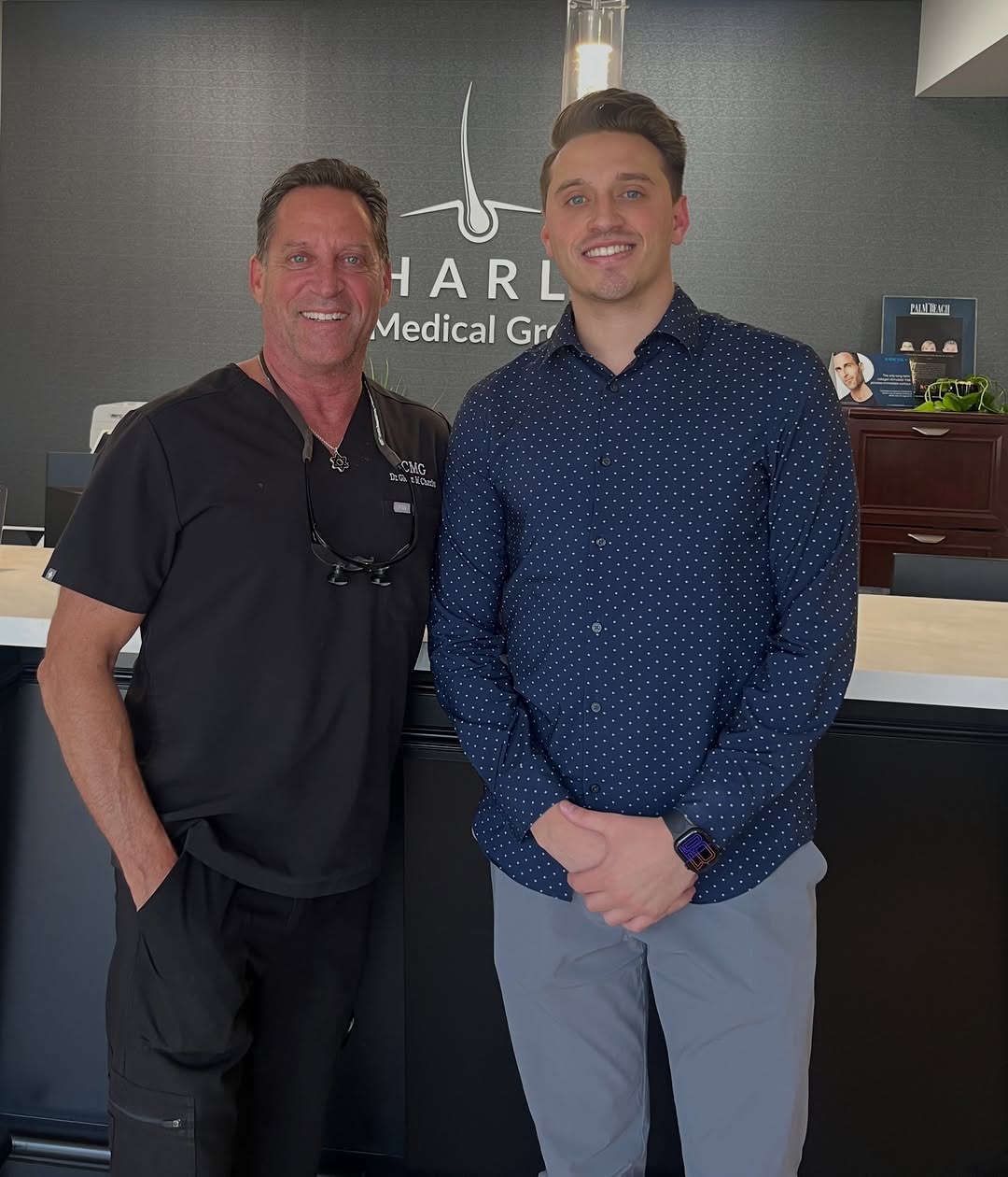Instagram post by Dr. Glenn Charles: ✨I always love getting surprise visits from my Son Jeremy. Makes my day brighter.✨😍 #son #fatherson #drglenncharles #boca #southflorida 📍 …