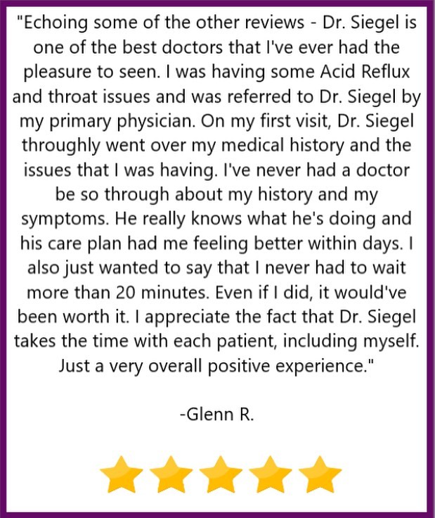 Instagram post by Dr. Gordon J. Siegel: ⭐️⭐️⭐️⭐️⭐️ #hearingloss #hearinglossawareness #audiology #audiologists #audiologist #ent #midwestent #midwestentchi #midwestentchicago #earn…