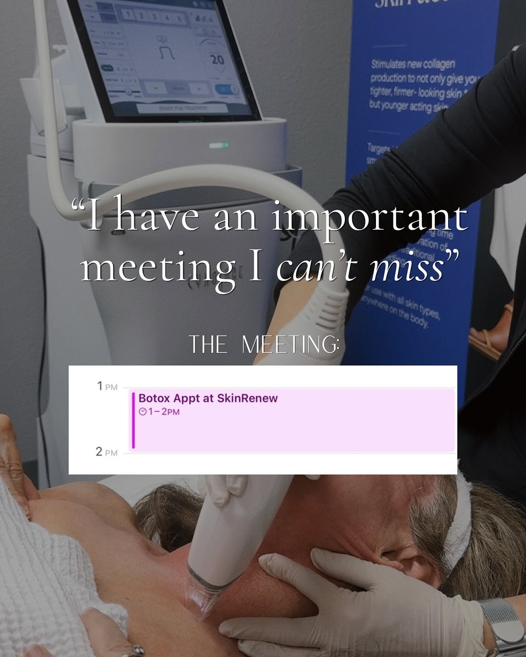 Instagram post by Dr. Grace Kwon-Hong: Some appointments are optional … but botox appointments are not one of them. 😂💉 #botox #botoxfiller #botoxtreatment