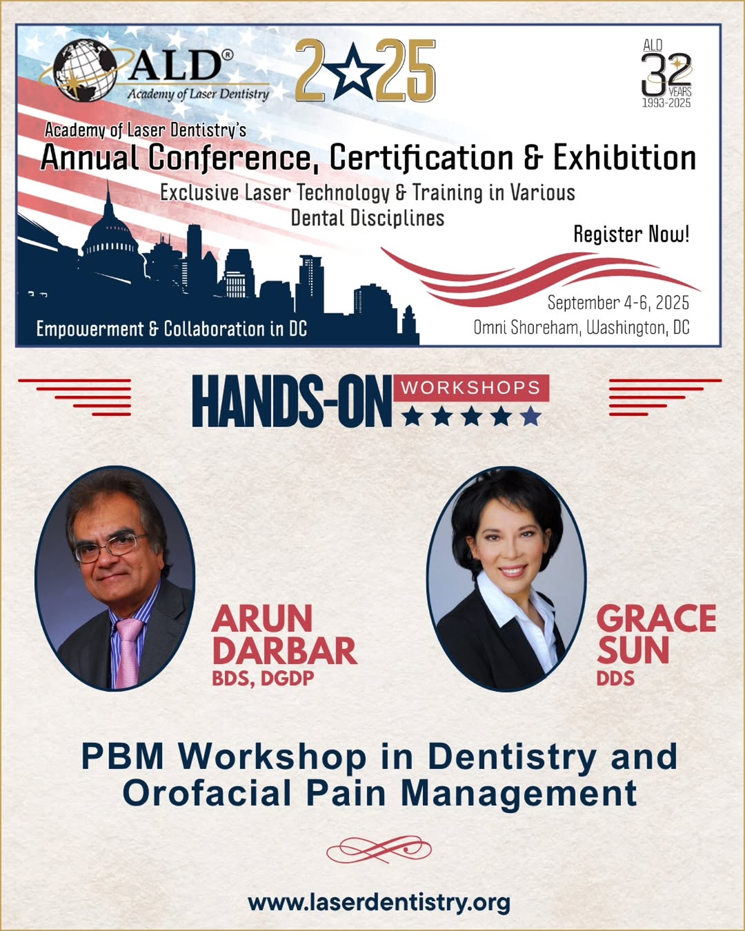 Instagram post by Dr. Grace Sun: Looking forward to be at the ALD D.C Conference to exchange ideas with colleagues and collaborate with amazing laser dentists and profession…