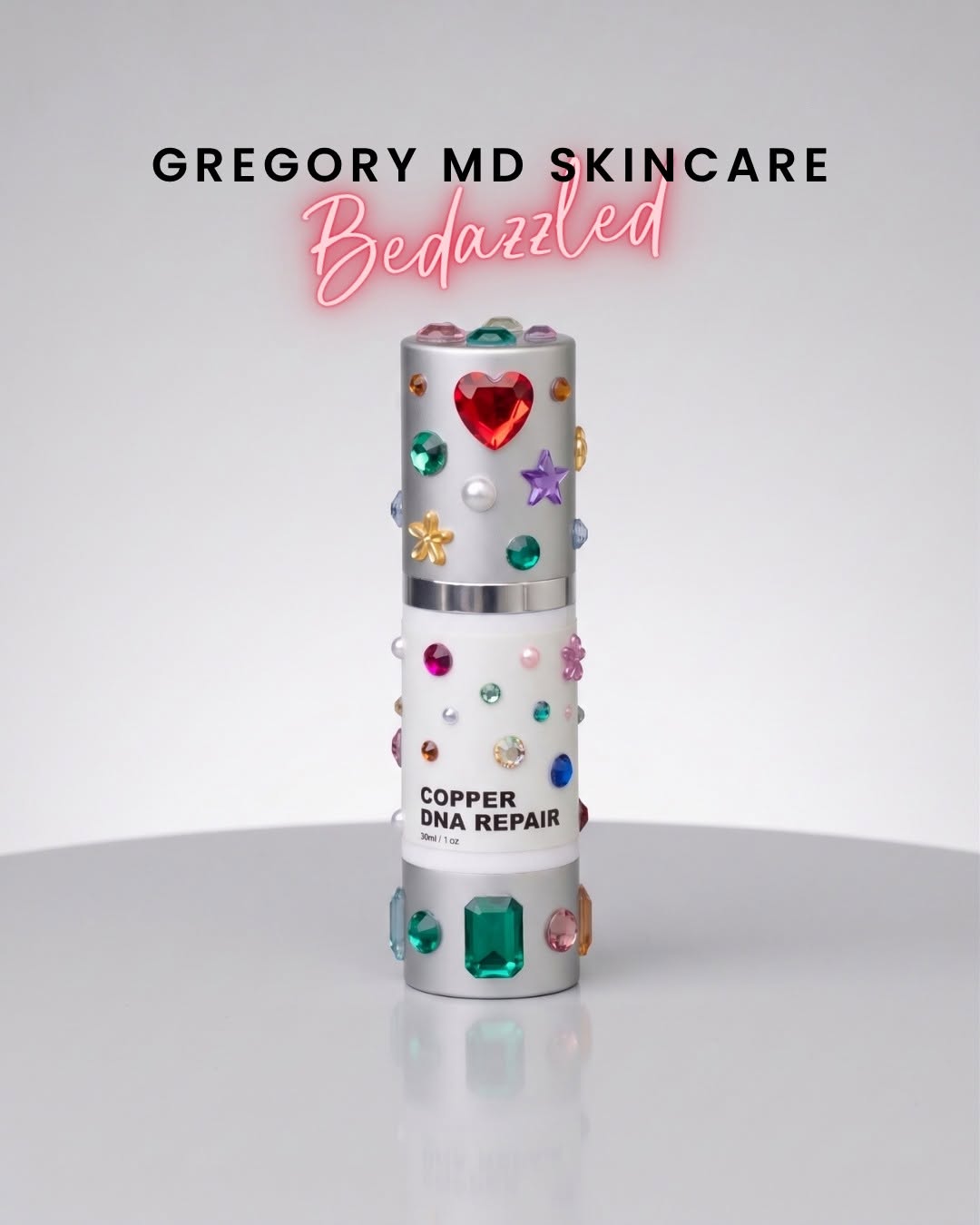 Instagram post by Dr. Greg Chernoff: Your skincare routine deserves a little sparkle. ✨💎 A few of our Gregory MD skincare favorites—bedazzled edition. Because clinically inspir…