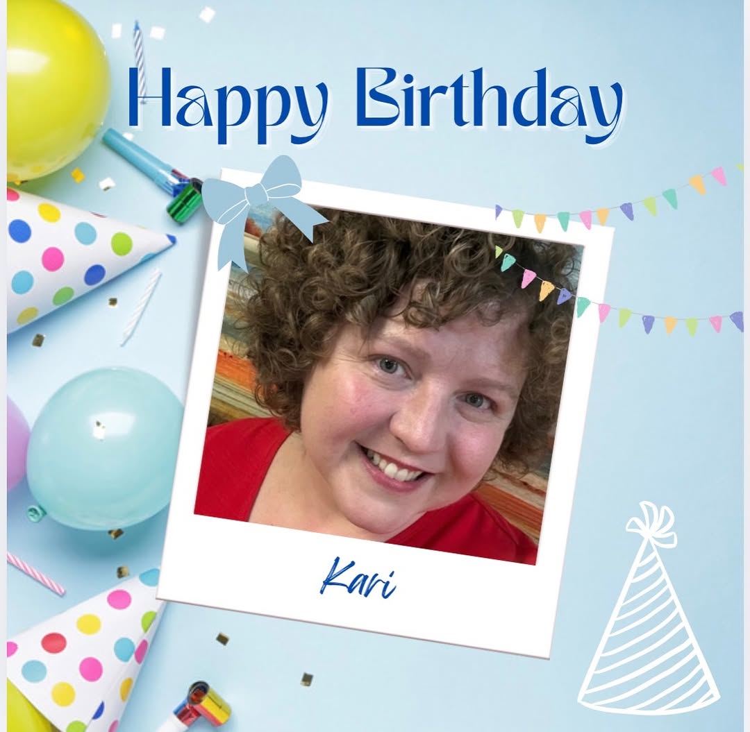 Instagram post by Dr. Gregory Peter Bourgeois: Happy Birthday, Kari! 🎈🎉🎁